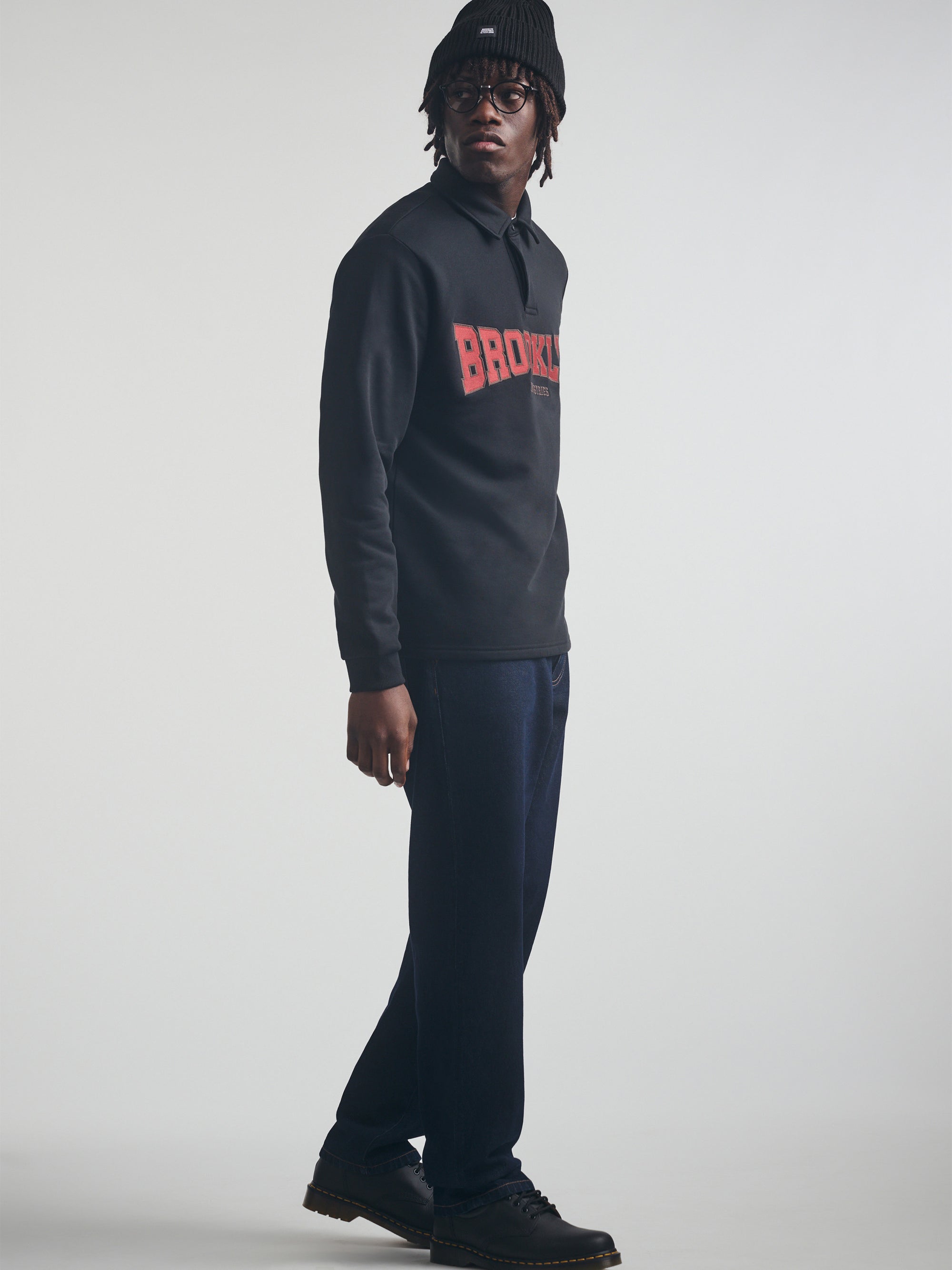 Men's Brooklyn Polo Sweatshirt in Black