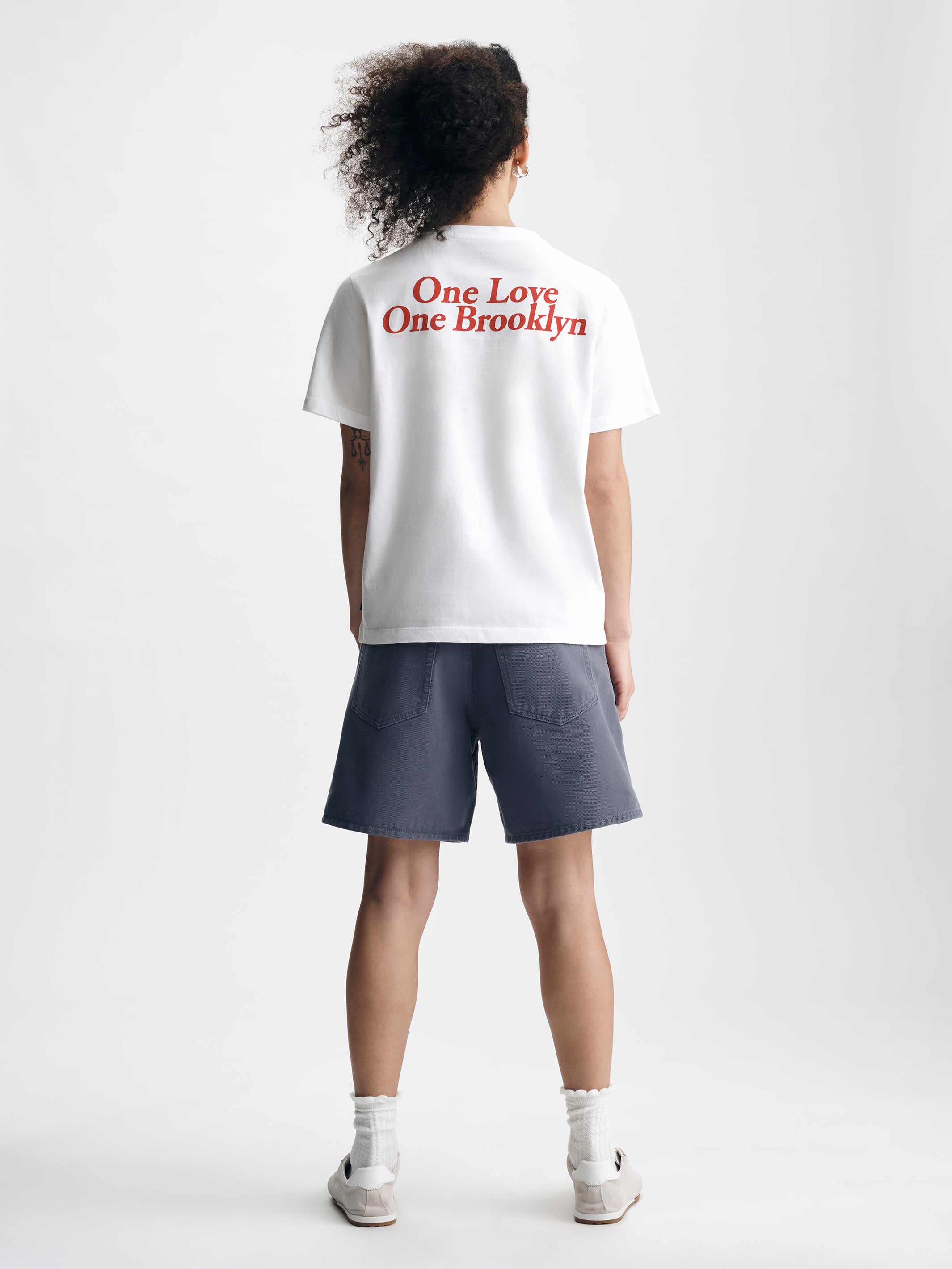 Women's One Love One Brooklyn T-Shirt in White - BROOKLYN INDUSTRIES