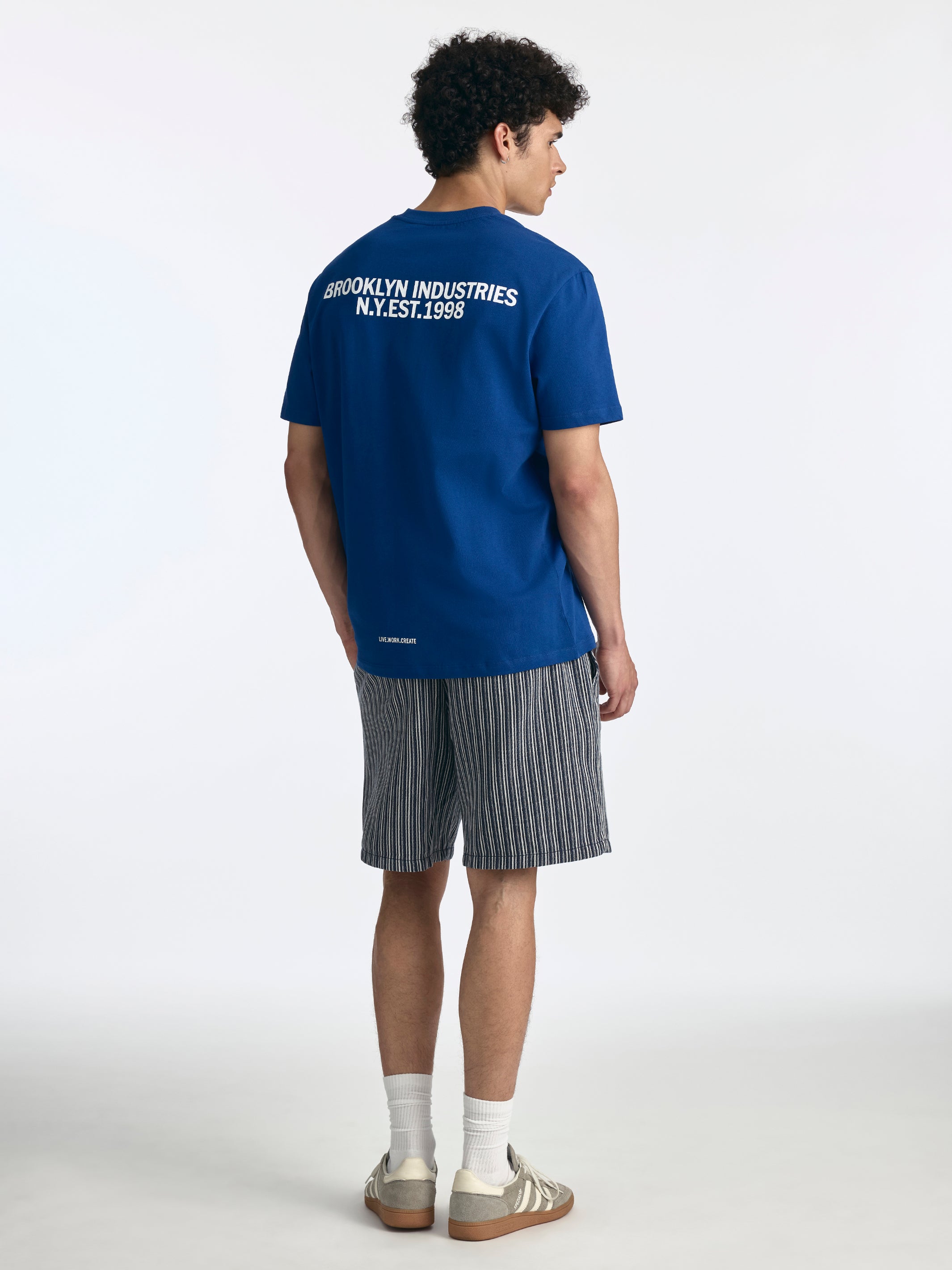 Men's Logo T-Shirt in Navy Peony - BROOKLYN INDUSTRIES
