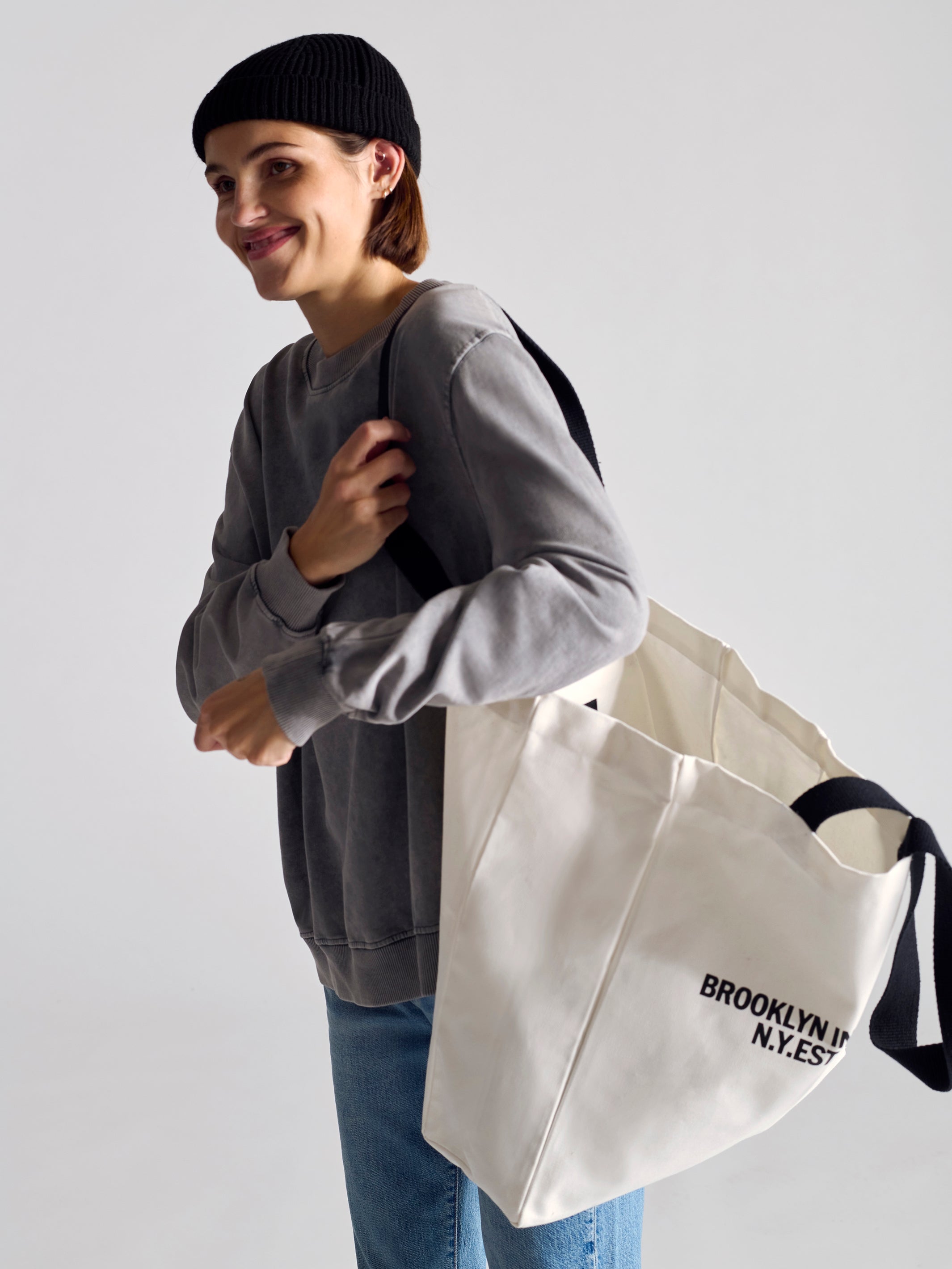 Brooklyn 1998 Tote Bag in White - BROOKLYN INDUSTRIES