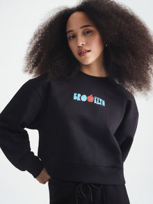 Women's Brooklyn Graphic Sweatshirt in Black - BROOKLYN INDUSTRIES