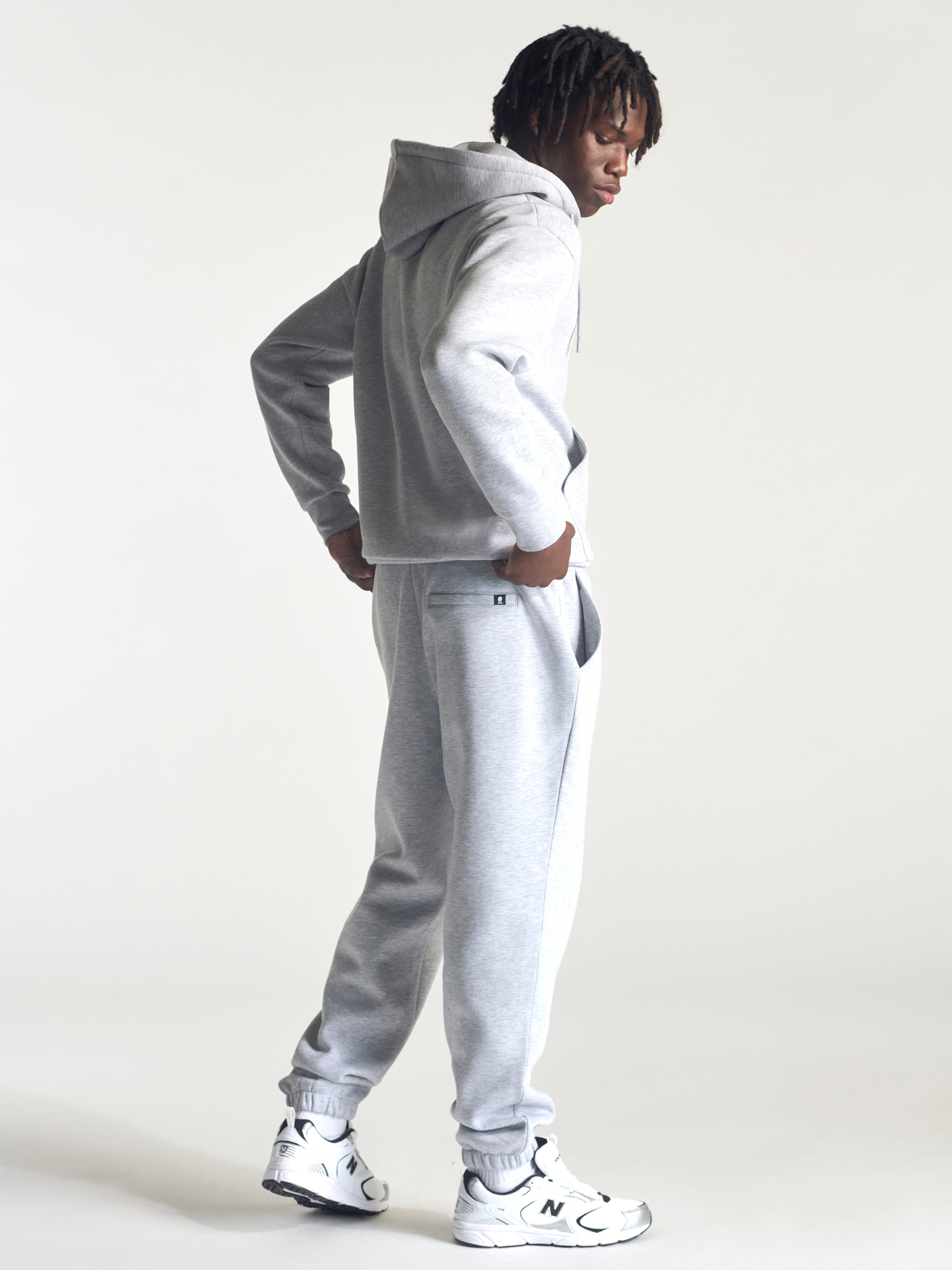 Men's Sweatpants In Grey Melange - BROOKLYN INDUSTRIES