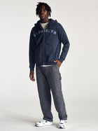 Men's Logo Zip Up Sweatshirt In Navy - BROOKLYN INDUSTRIES