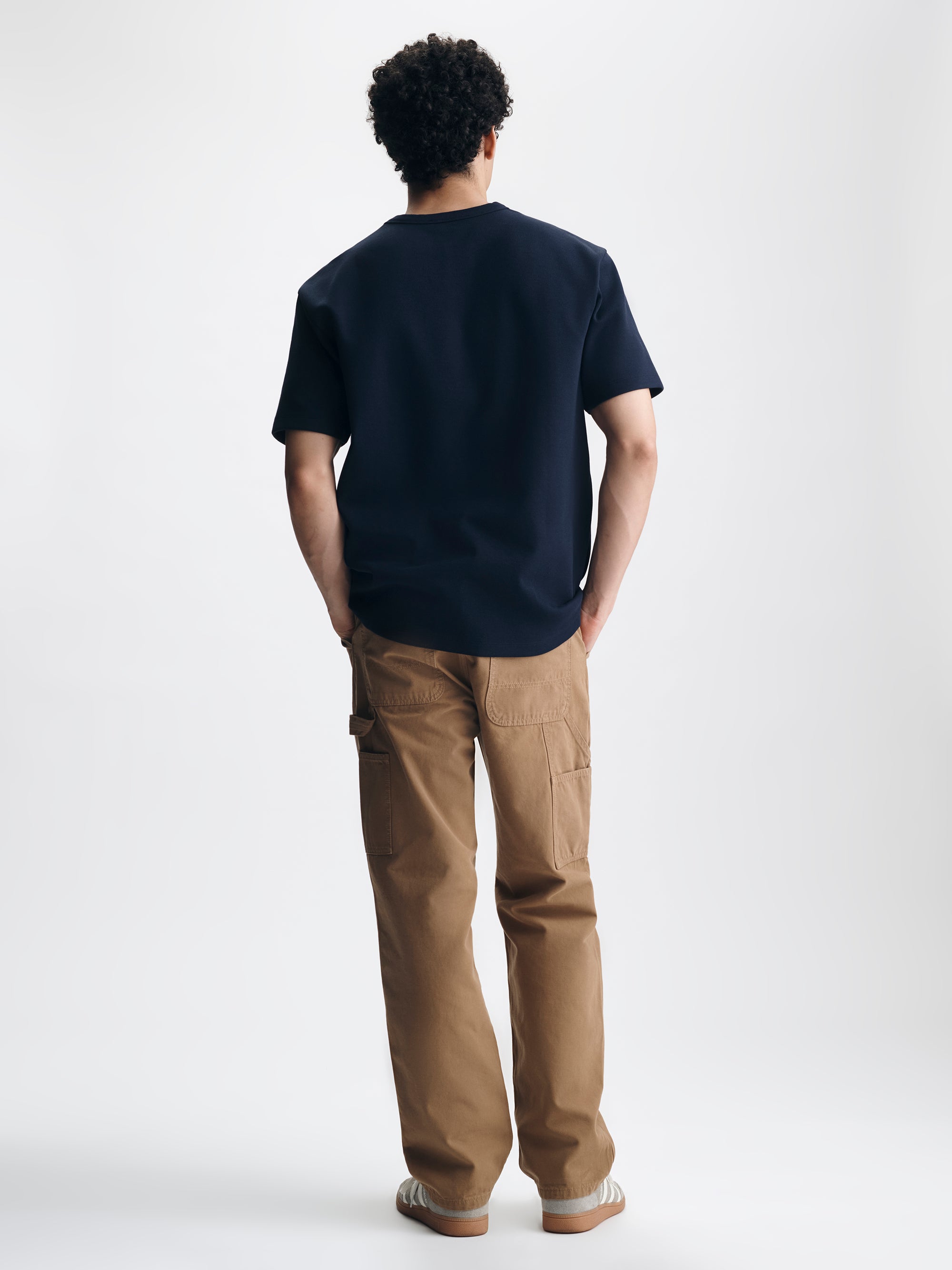 Men's Pique Logo T-Shirt in Black Iris - BROOKLYN INDUSTRIES