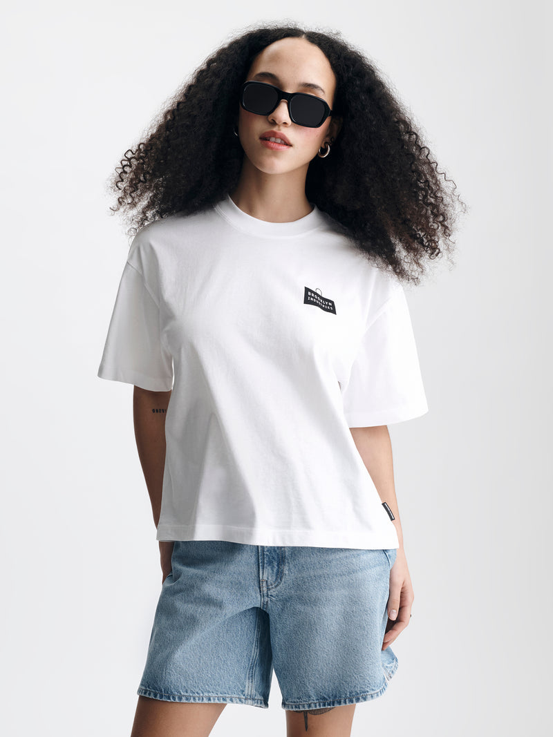 Women's City Rhythm T-Shirt in White - BROOKLYN INDUSTRIES
