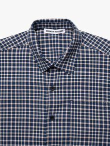 Men's Brooklyn Long Sleeve Plaid Shirt in Navy Check - BROOKLYN INDUSTRIES