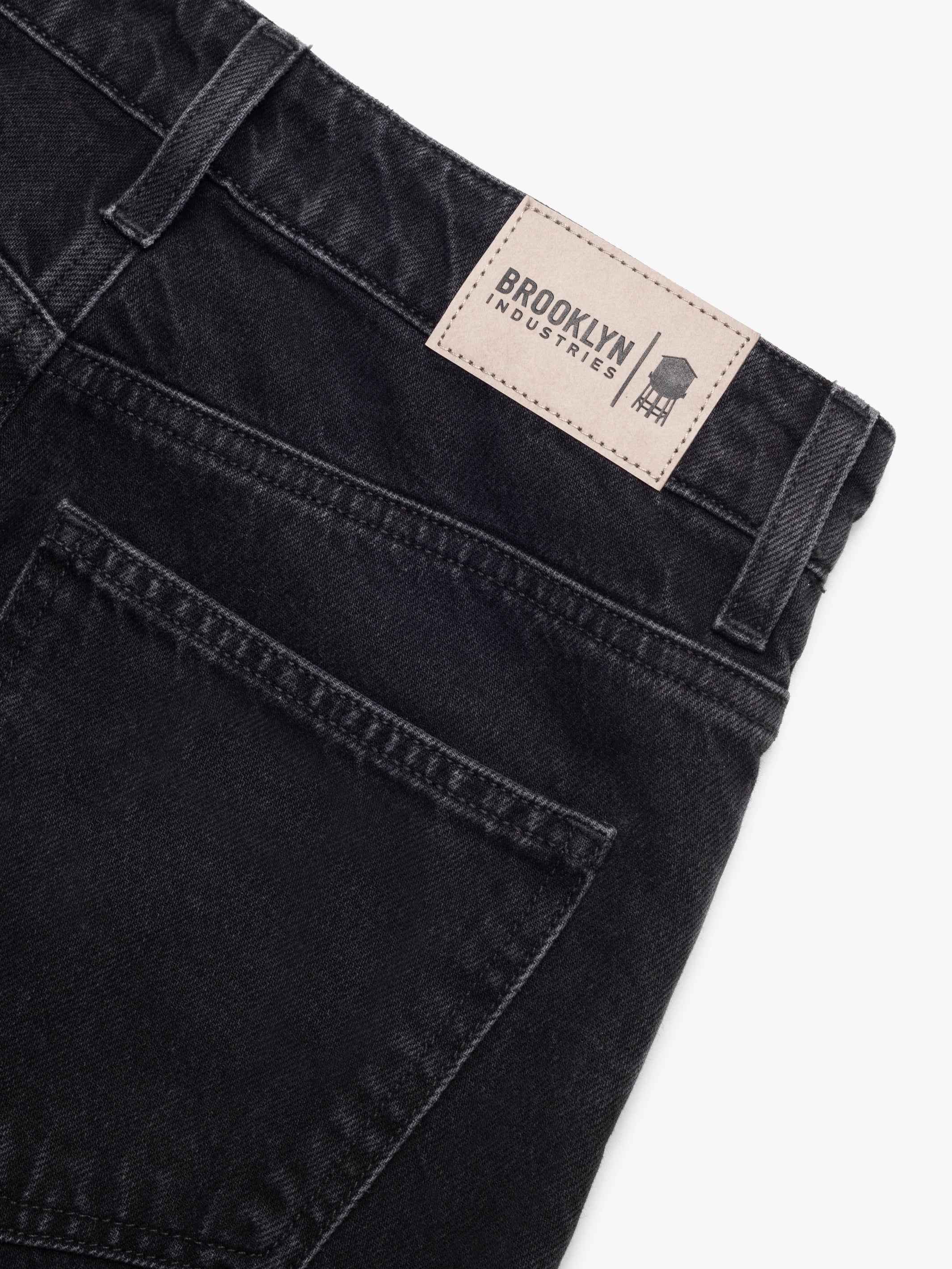 Women's Midtown Mid-Rise Relaxed Pants In Dark Smoke Denim - BROOKLYN INDUSTRIES