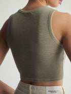 Women's Brooklyn Ribbed Crop Tank Top In Winter Twig - BROOKLYN INDUSTRIES