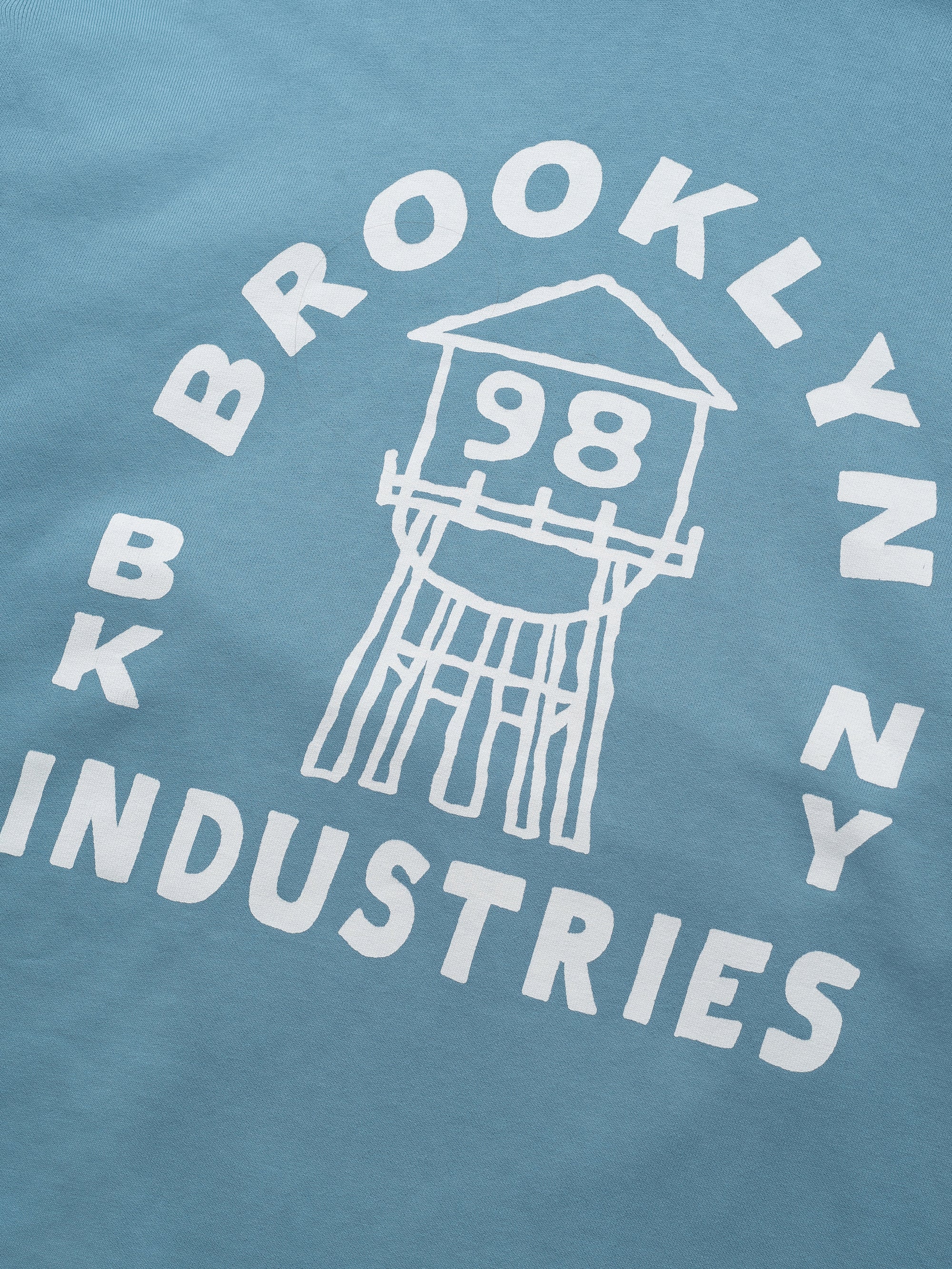 Men's Brooklyn Vintage Hooded Sweatshirt In Blue Shadow - BROOKLYN INDUSTRIES