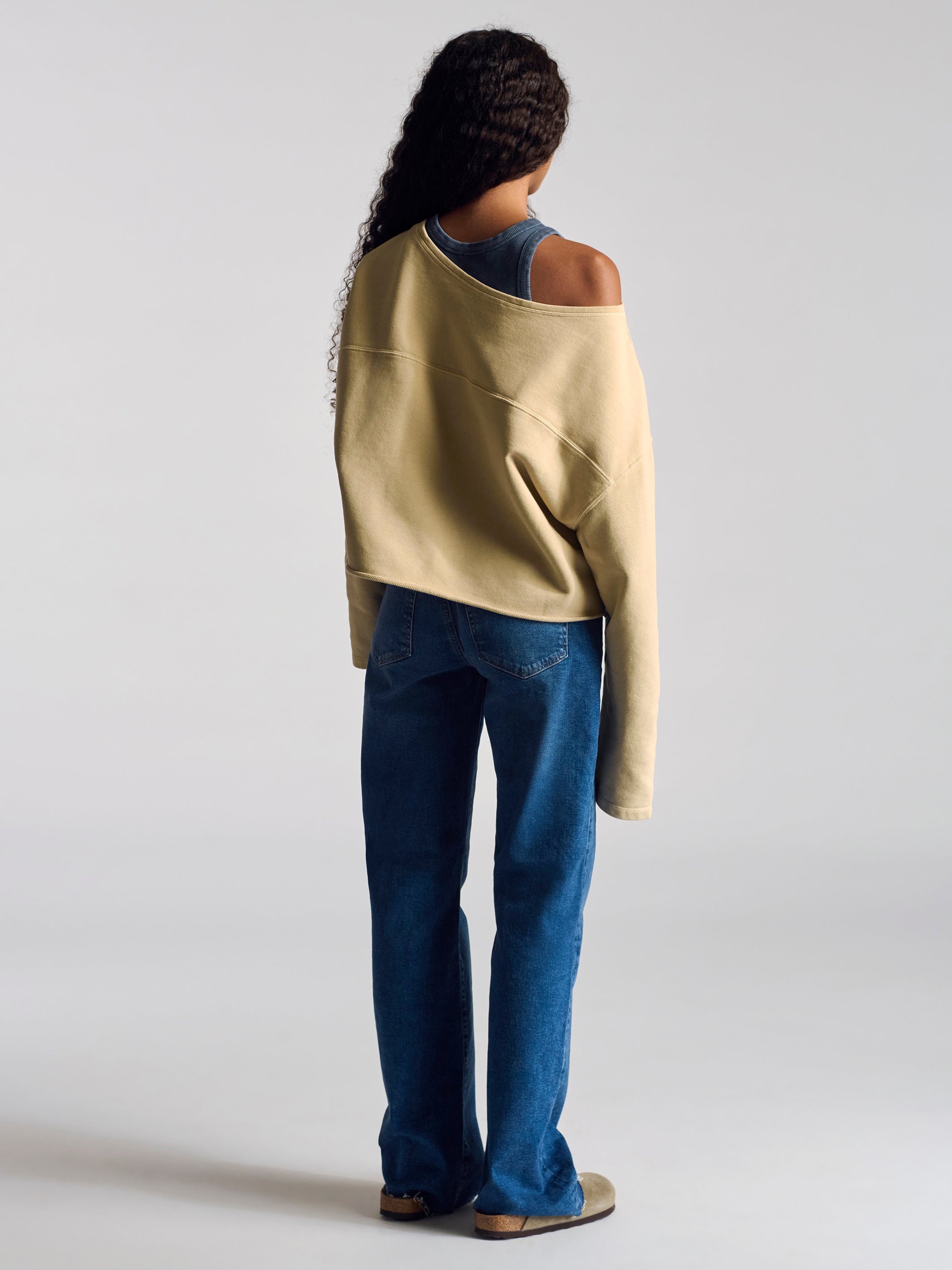 Women's Fulton Crew Neck Sweatshirt In Pure Cashmere - BROOKLYN INDUSTRIES