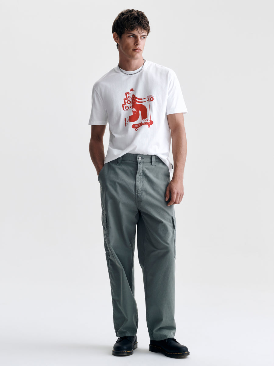 Men's Graham Cargo Pants in Basil Green Colored Ripstop - BROOKLYN INDUSTRIES
