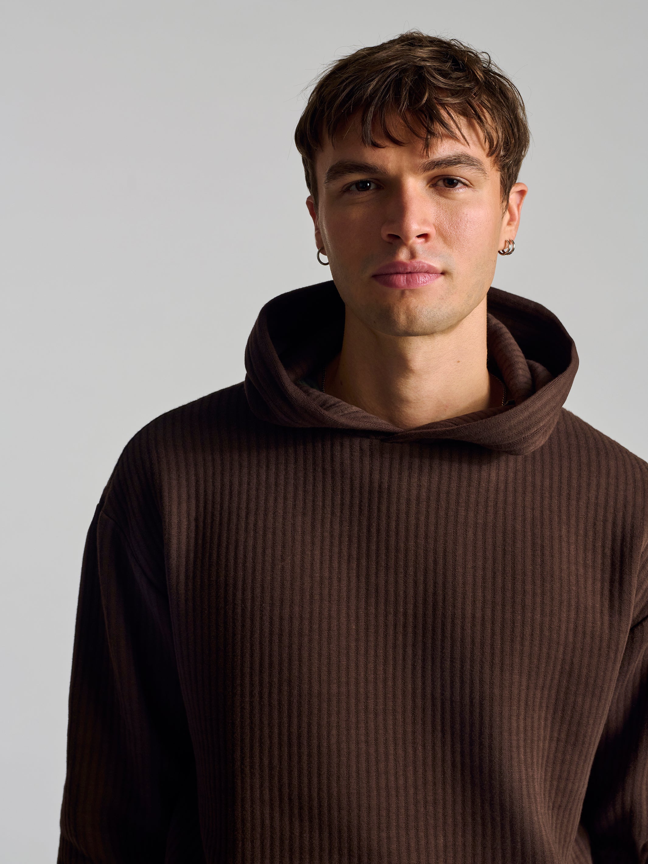 Men's Hooded Sweatshirt In Coffee Bean - BROOKLYN INDUSTRIES