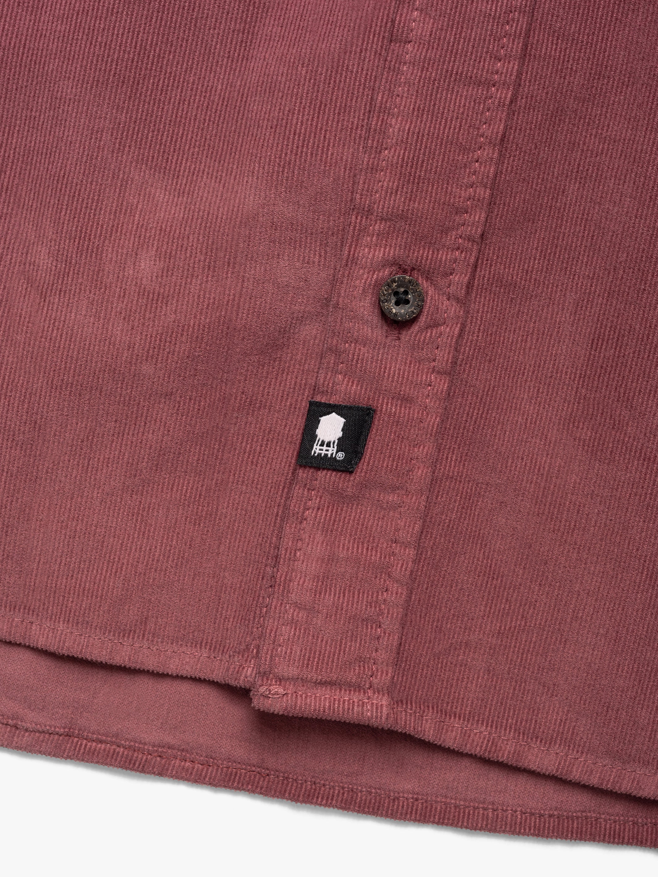 Men's Corduroy Long Sleeve Shirt In Red Mahogany - BROOKLYN INDUSTRIES