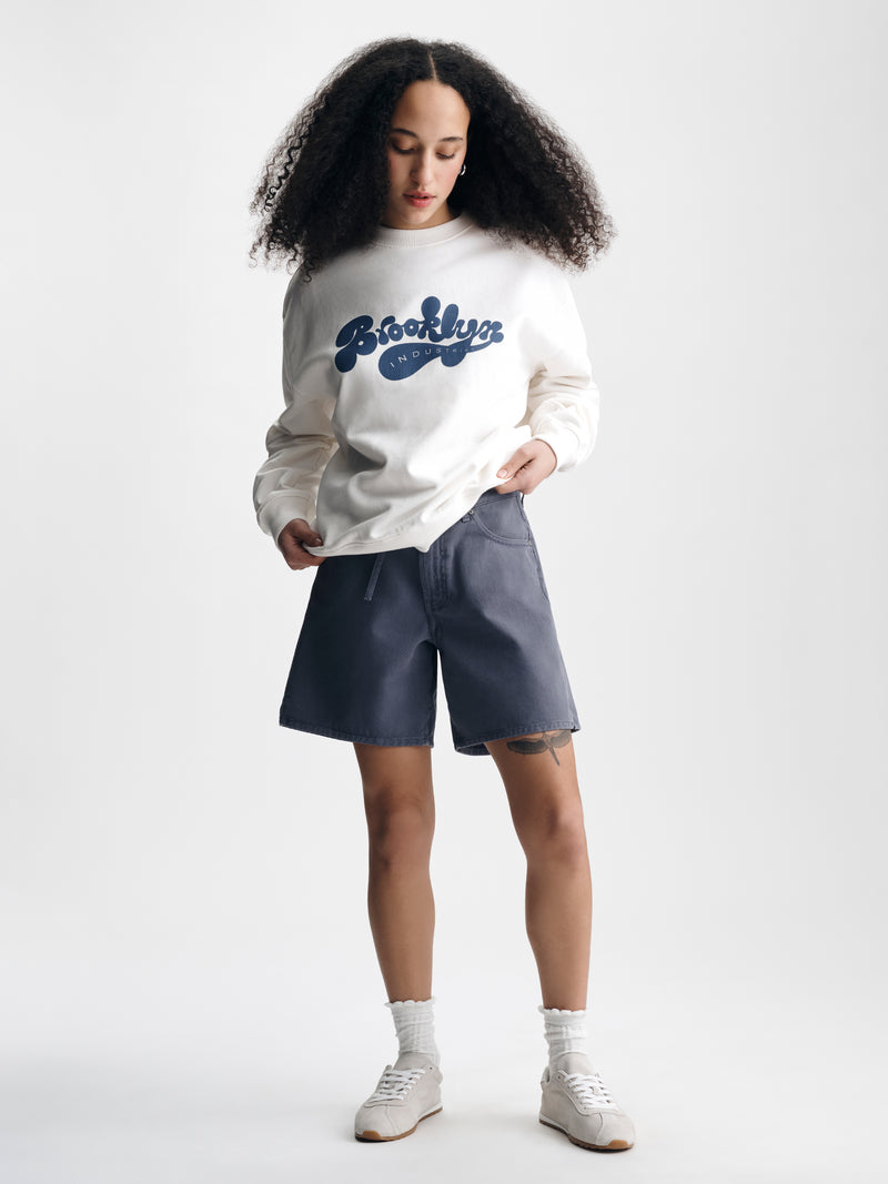 Women's Brooklyn Industries Sweatshirt in Antique White - BROOKLYN INDUSTRIES