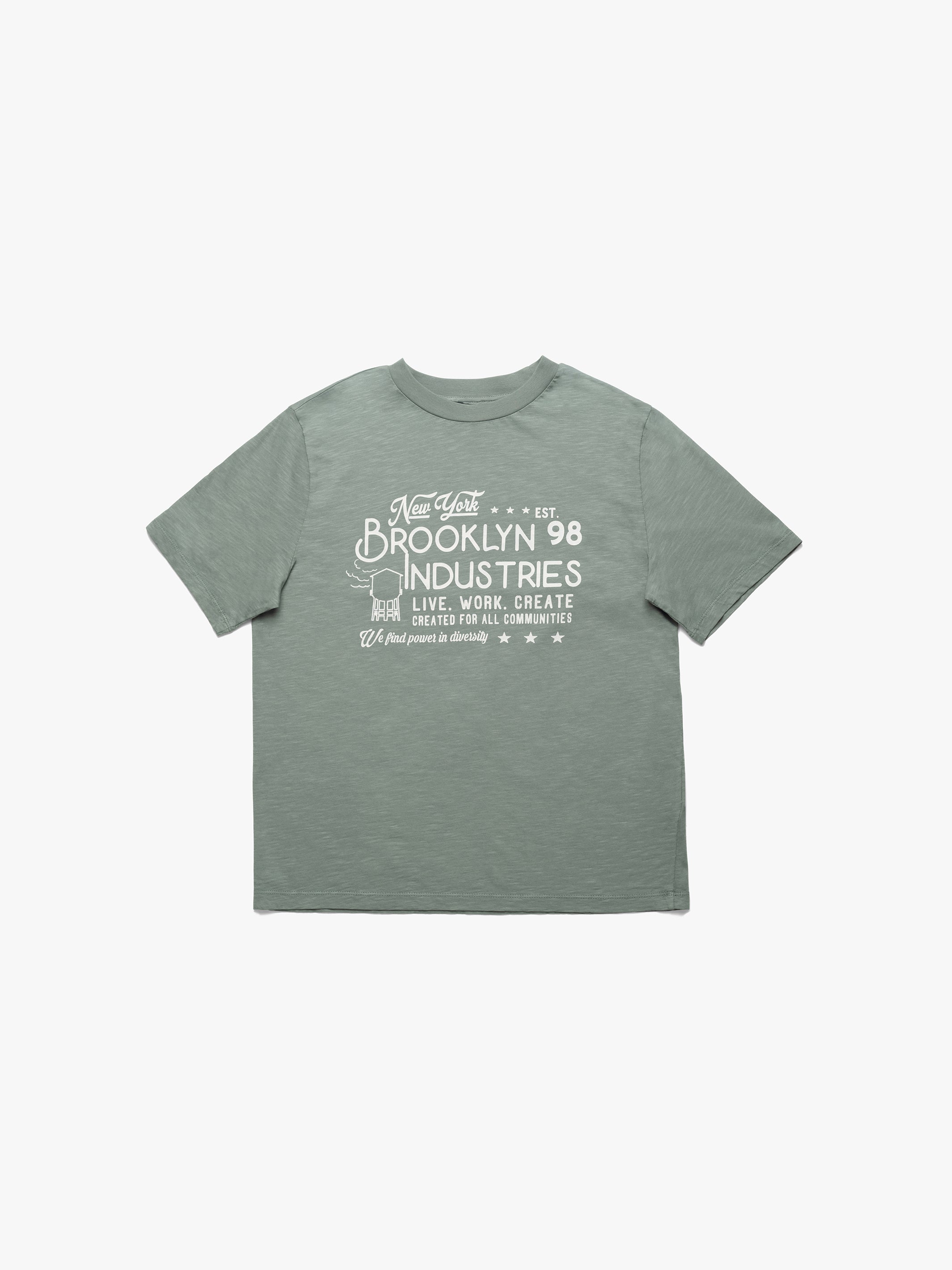 Women's Brooklyn 1998 T-Shirt In Sage - BROOKLYN INDUSTRIES