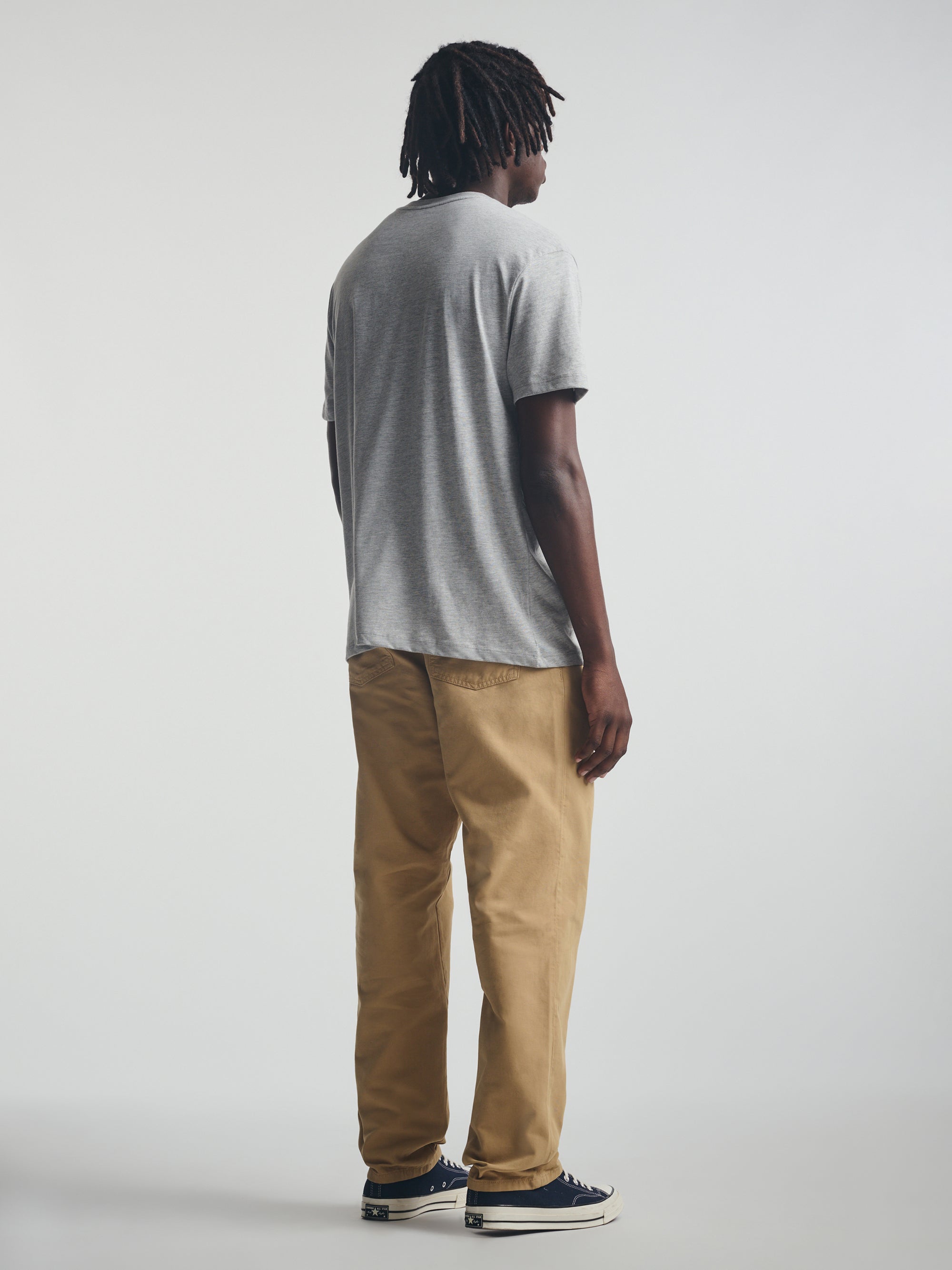Men's Brooklyn T-Shirt in Mid Grey Melange