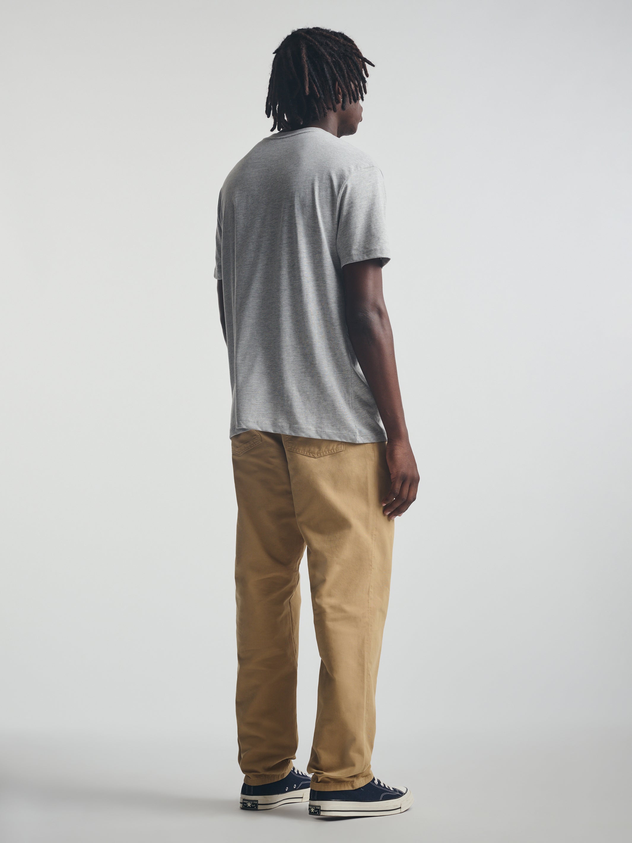 Men's Brooklyn T-Shirt in Mid Grey Melange