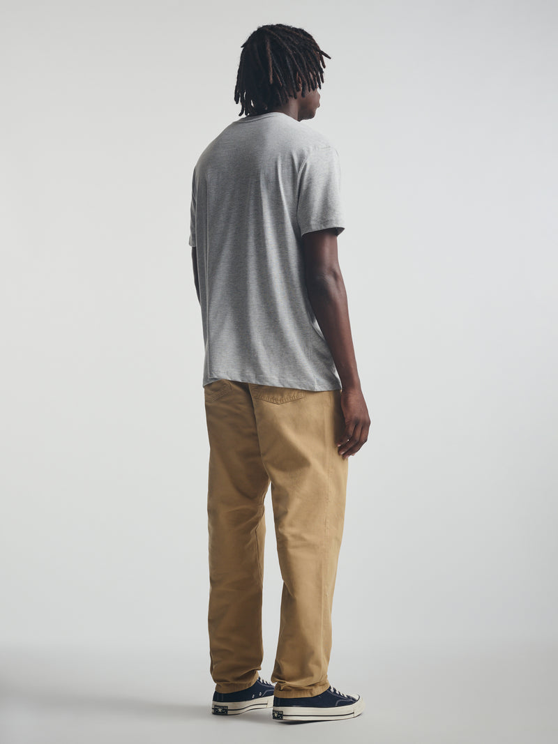Men's Brooklyn T-Shirt in Mid Grey Melange - BROOKLYN INDUSTRIES