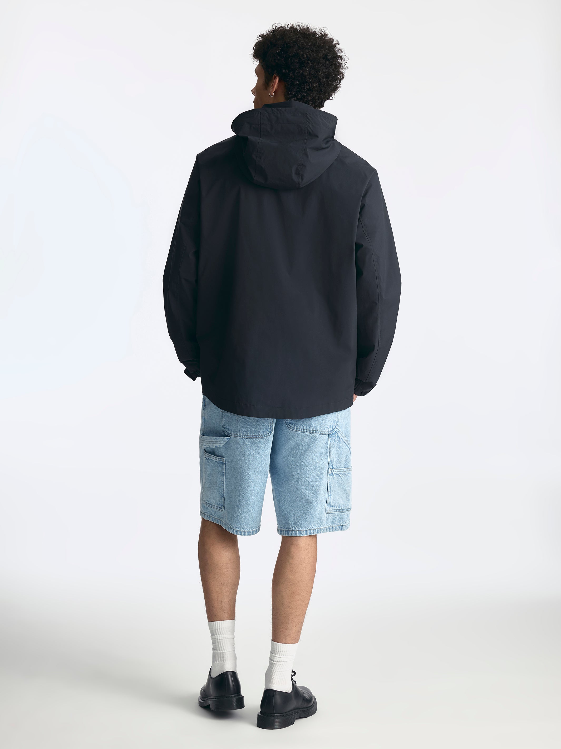 Men's Hooded Utility Jacket in Jet Black - BROOKLYN INDUSTRIES