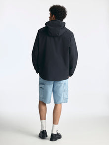 Men's Hooded Utility Jacket in Jet Black - BROOKLYN INDUSTRIES