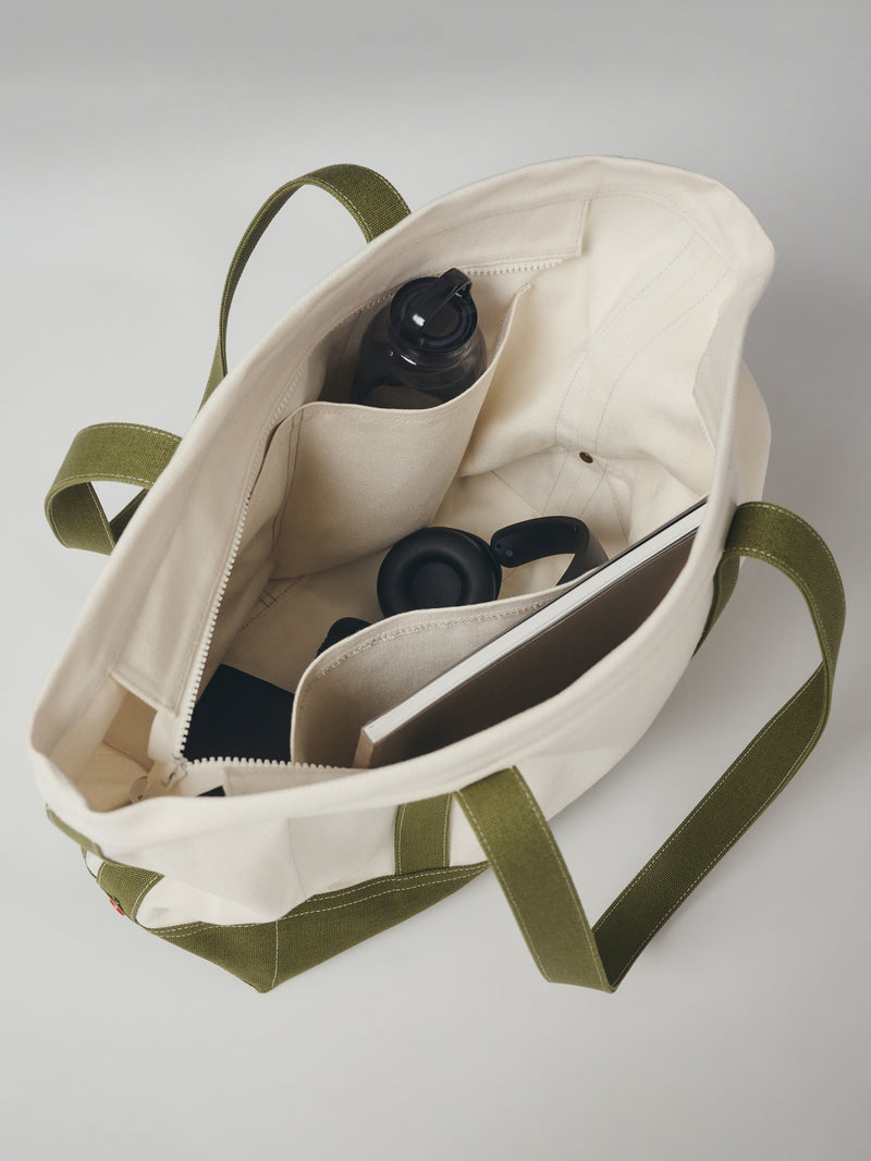 Brooklyn Colorblock Tote Bag in Natural