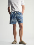 Men's Brooklyn Striped Shorts In Blue Striped - BROOKLYN INDUSTRIES