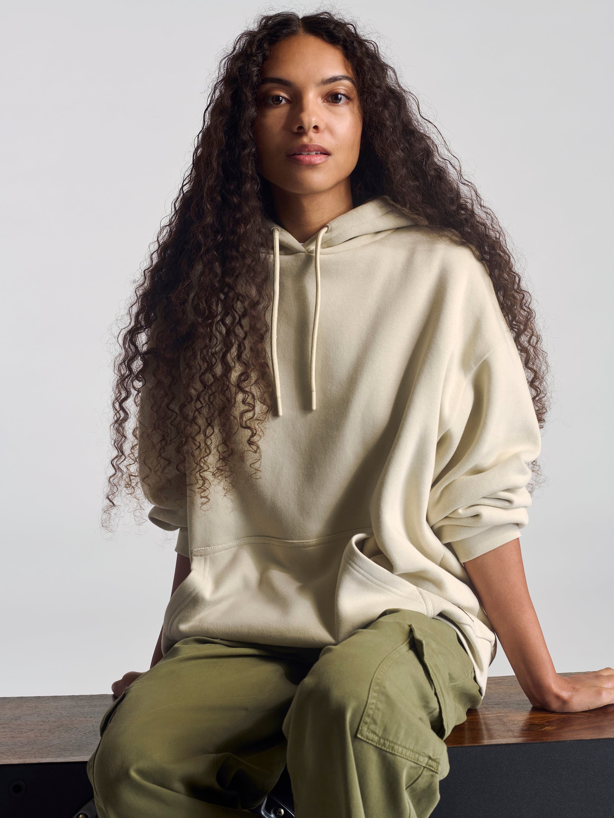 Women's Montrose Hooded Sweatshirt In Pavement - BROOKLYN INDUSTRIES