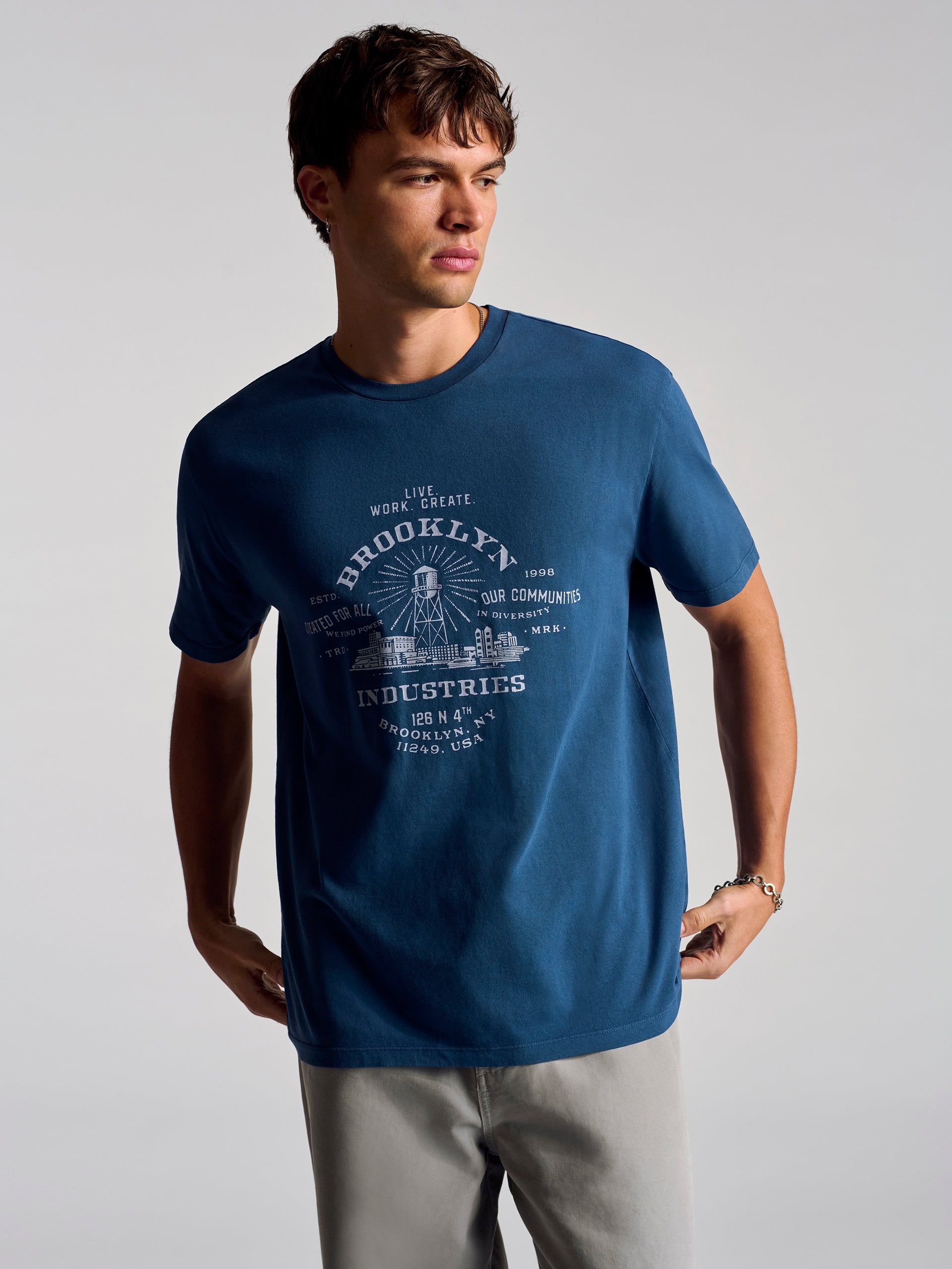 Mister Tee NY Brooklyn Tee – T-Shirt Uomo Con Stampa Streetwear – Modello Brooklyn, Vestibilità Comfort