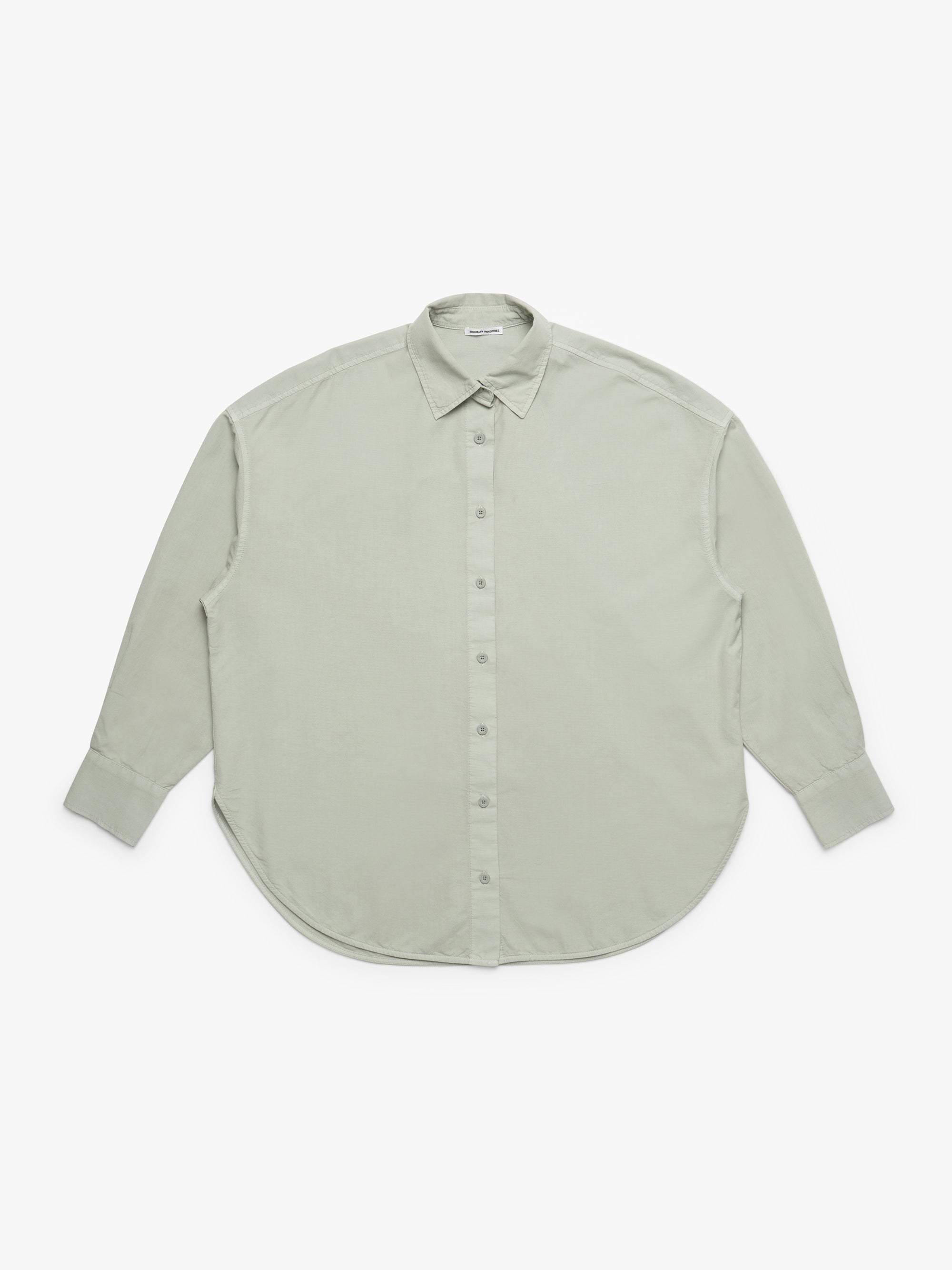 Women's Long Sleeve Shirt In Puritan Gray - BROOKLYN INDUSTRIES