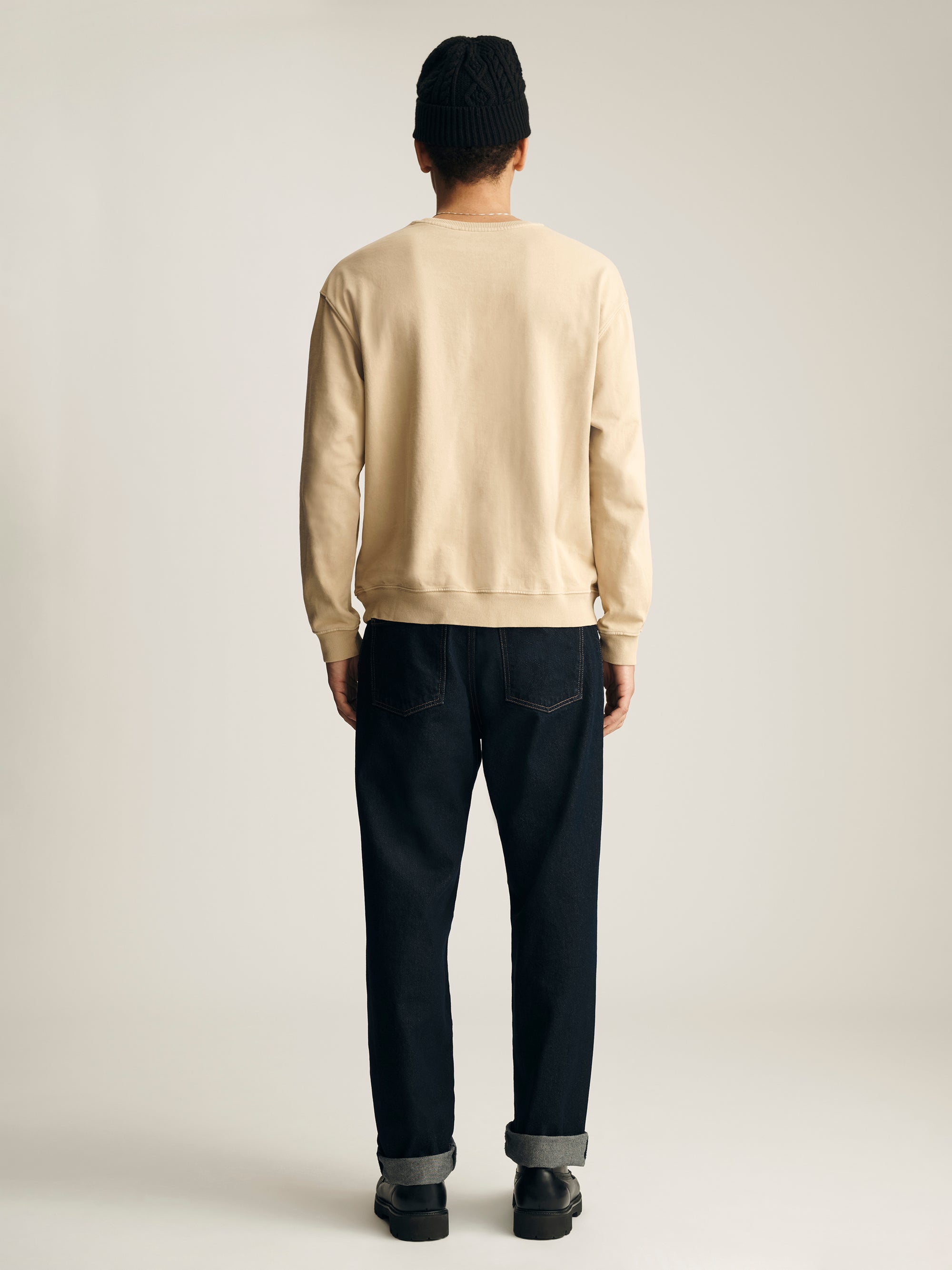 Men's Brooklyn Street Sign Sweatshirt in Irish Cream - BROOKLYN INDUSTRIES