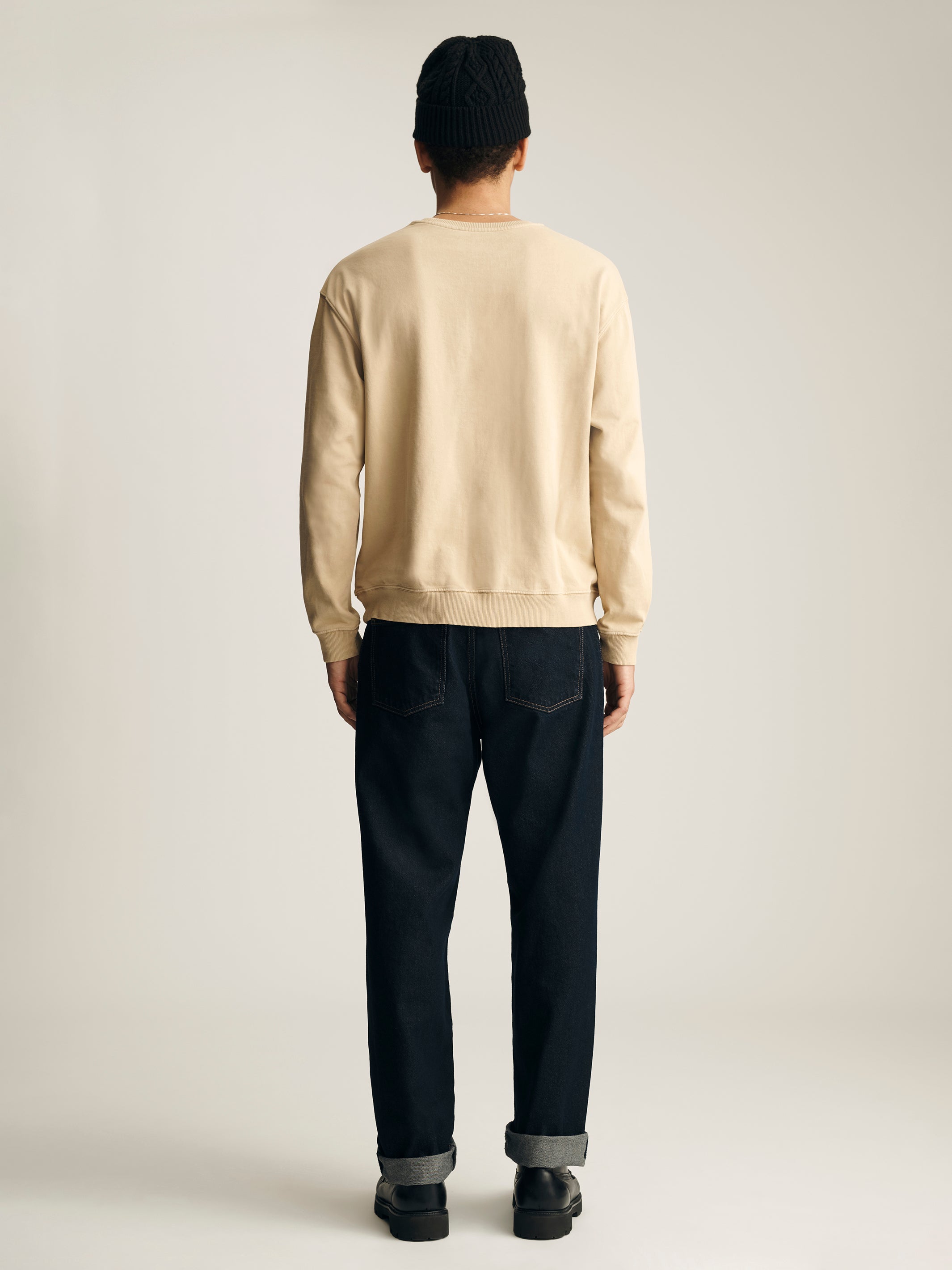 Men's Brooklyn Street Sign Sweatshirt in Irish Cream - BROOKLYN INDUSTRIES