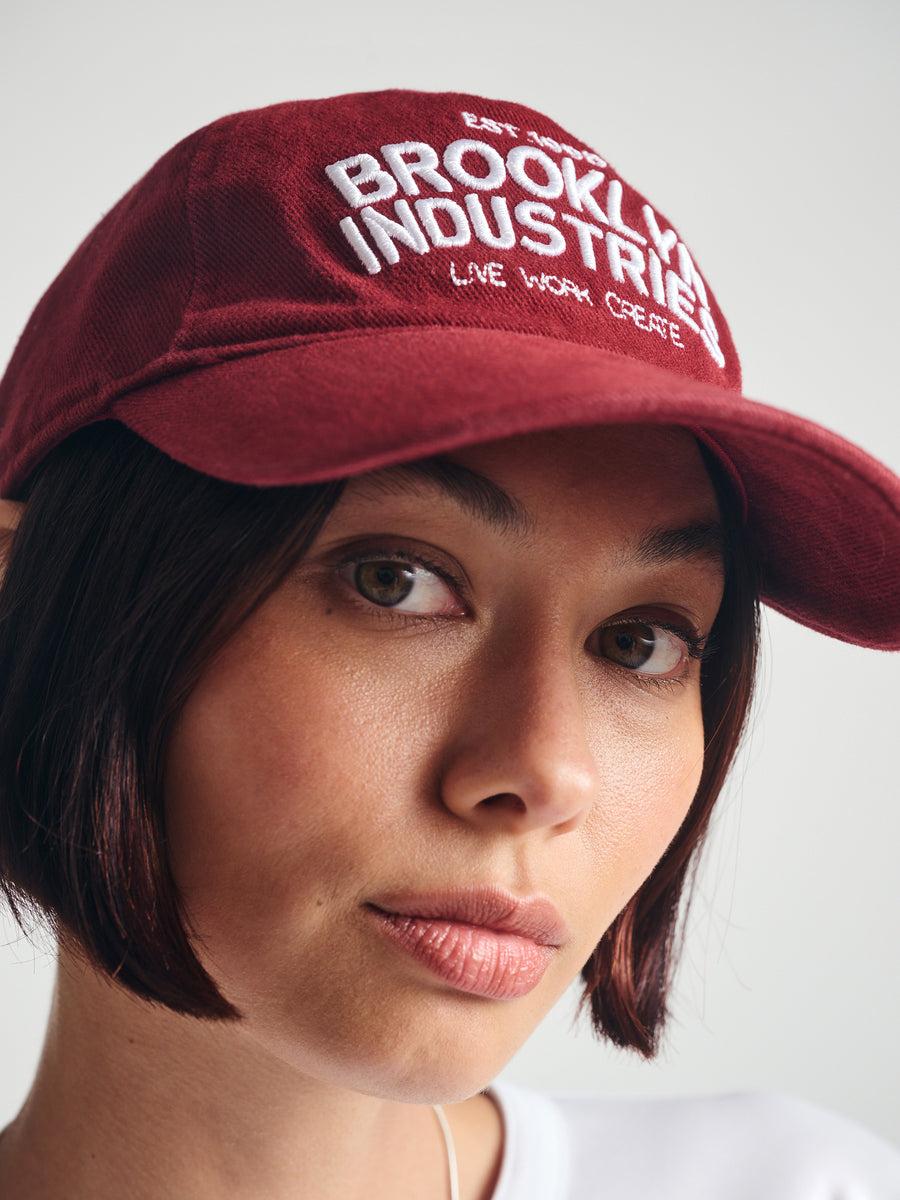 BKI Cap in Bordeaux - BROOKLYN INDUSTRIES