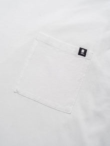 Men's Long Sleeve Pocket T-Shirt In White - BROOKLYN INDUSTRIES