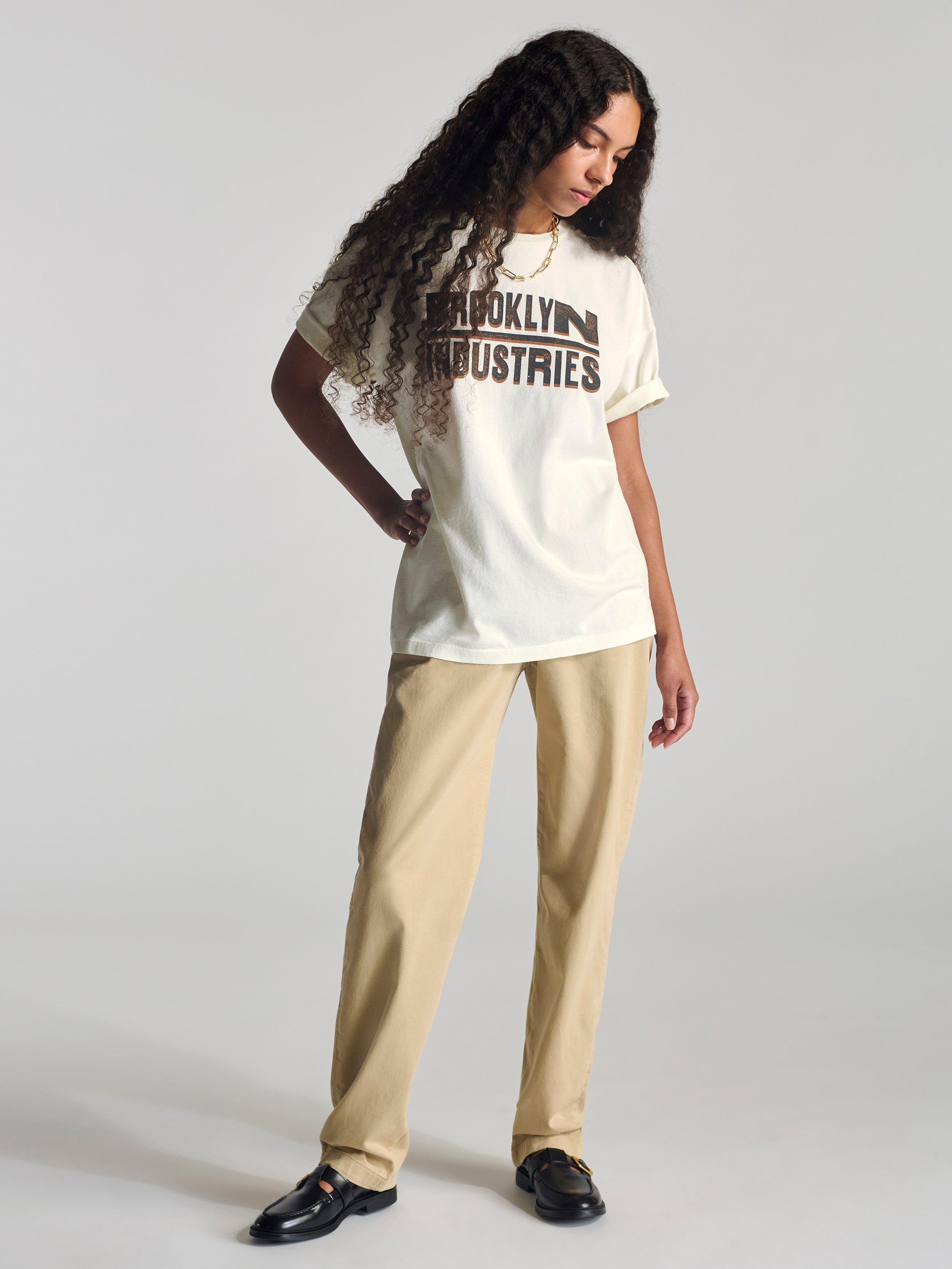 Women's Chino Pant In Brown Twill - BROOKLYN INDUSTRIES