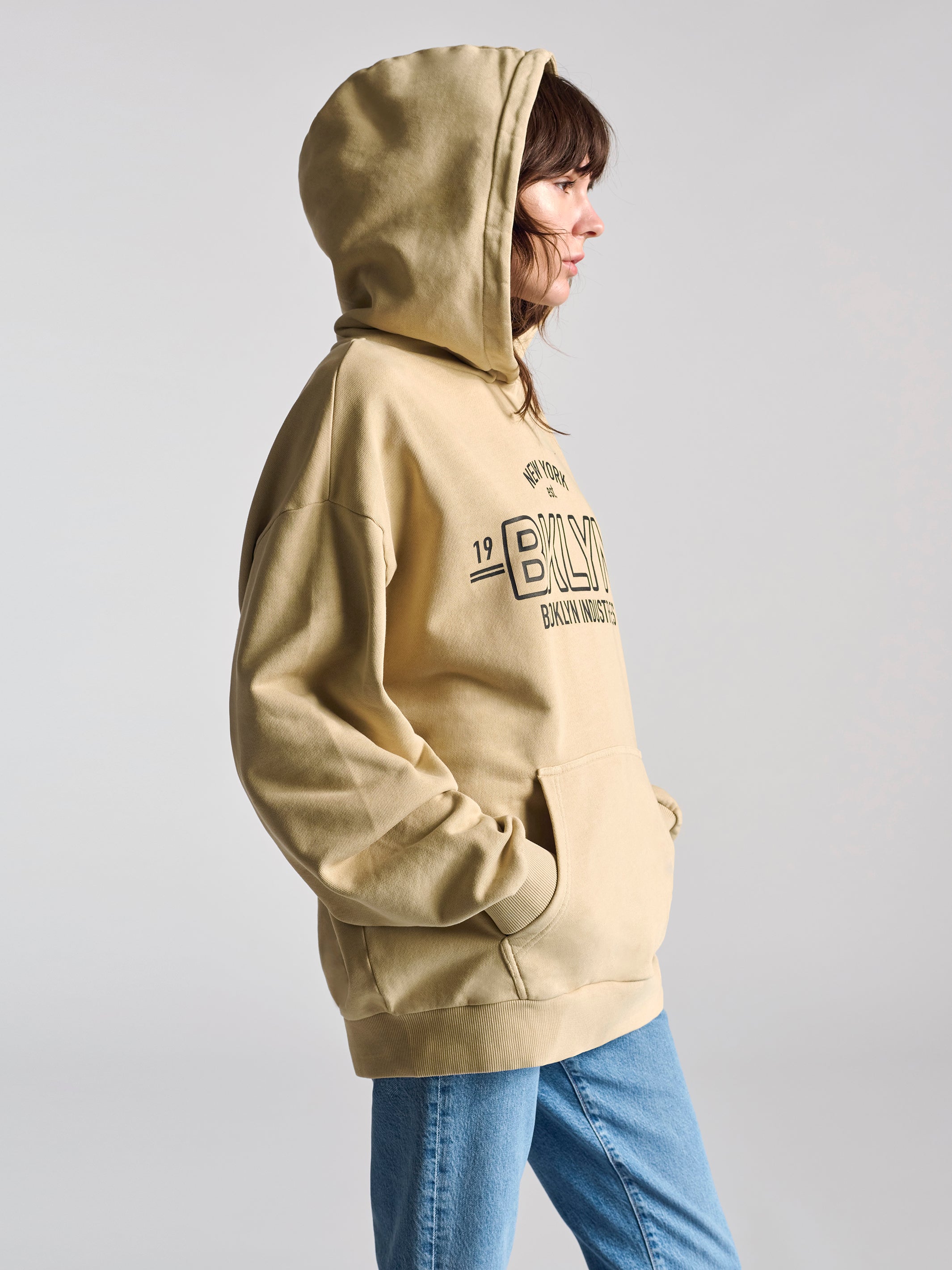 Brooklyn Industries Women's BKLYN Hooded Sweatshirt In Pure Cashmere