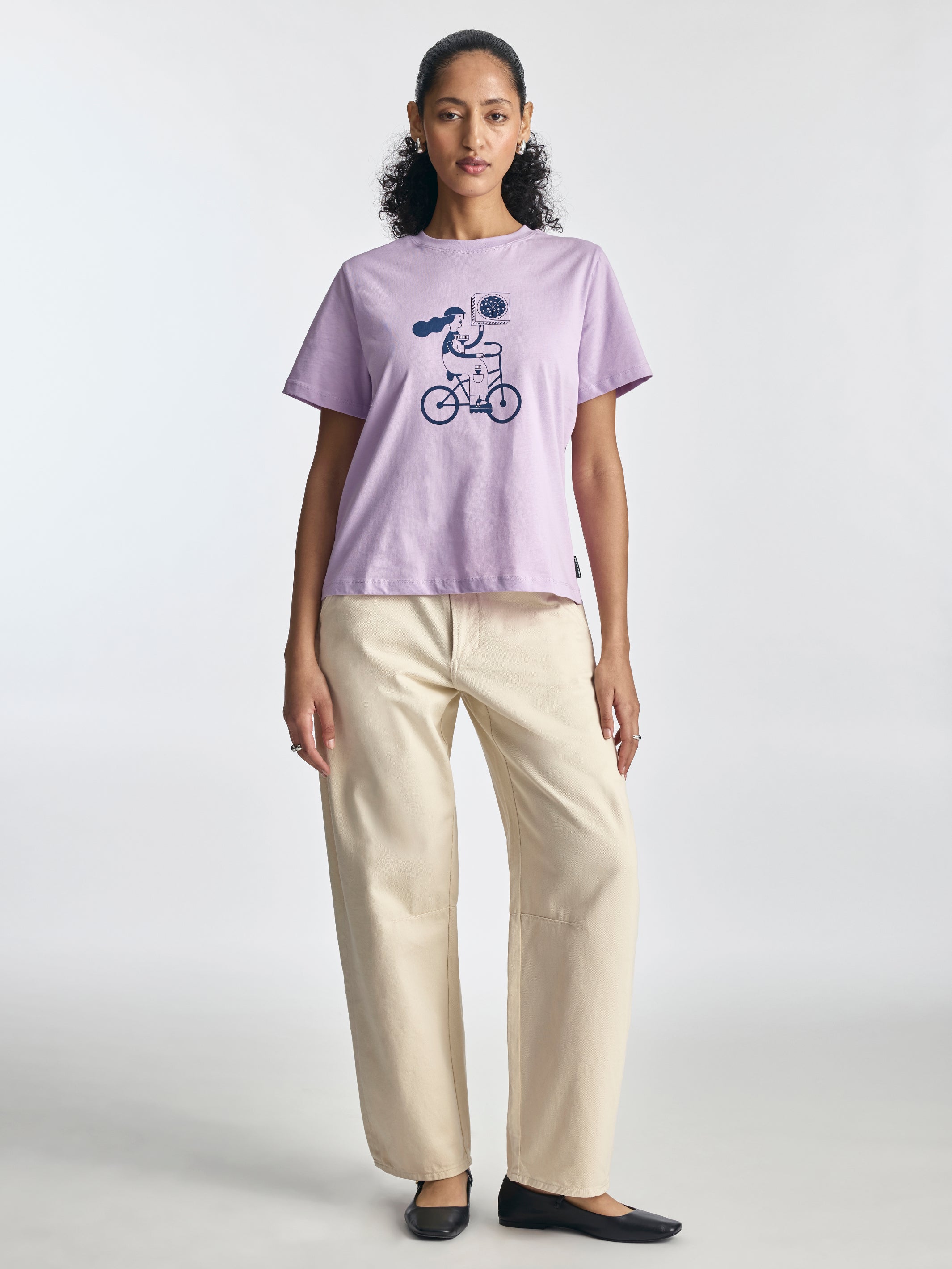 Women's Brooklyn Delivery T-Shirt in Orchid Bloom - BROOKLYN INDUSTRIES