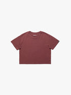 Women's Nassau Crew Neck Crop T-Shirt In Brick - BROOKLYN INDUSTRIES