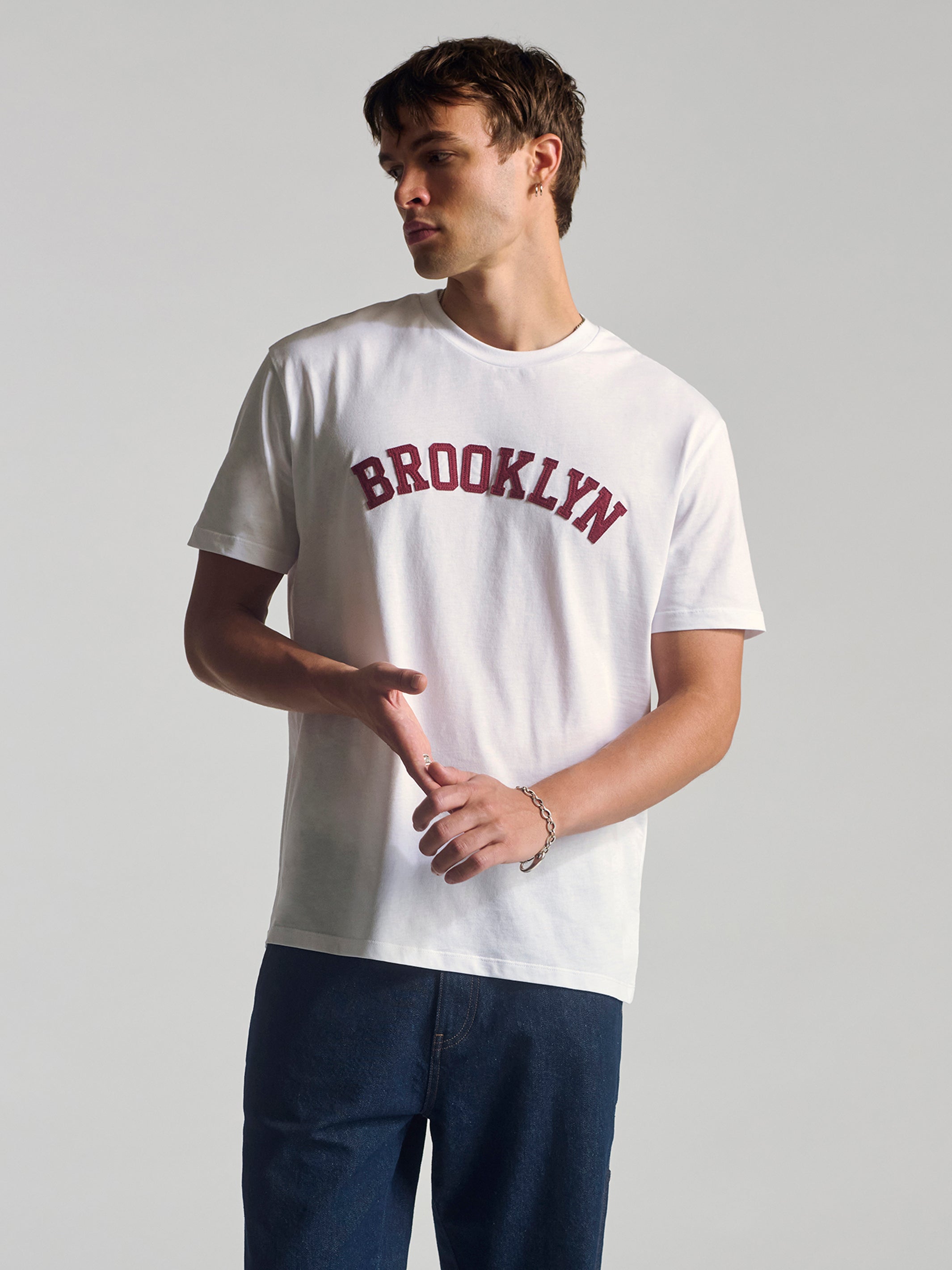 Men's Brooklyn T-Shirt In White - BROOKLYN INDUSTRIES