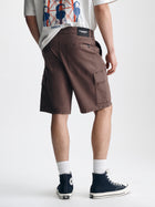 Men's Graham Cargo Shorts in French Roast Colored Parachute - BROOKLYN INDUSTRIES