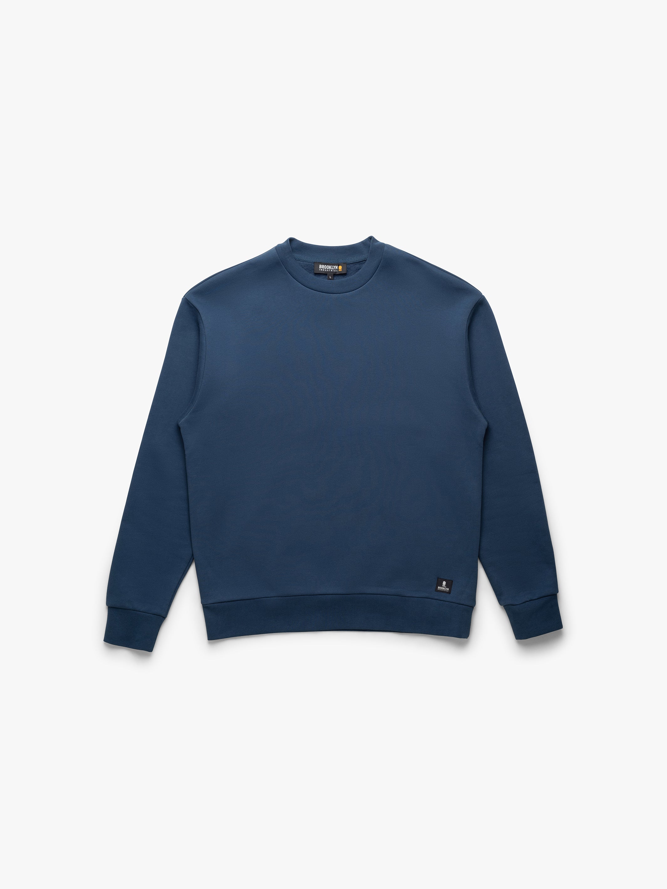 Men's Hoyt Crew Neck Sweatshirt In Dark Denim - BROOKLYN INDUSTRIES