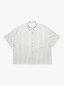 Men's Brooklyn Striped Short Sleeve Shirt In Bel Air Blue - BROOKLYN INDUSTRIES