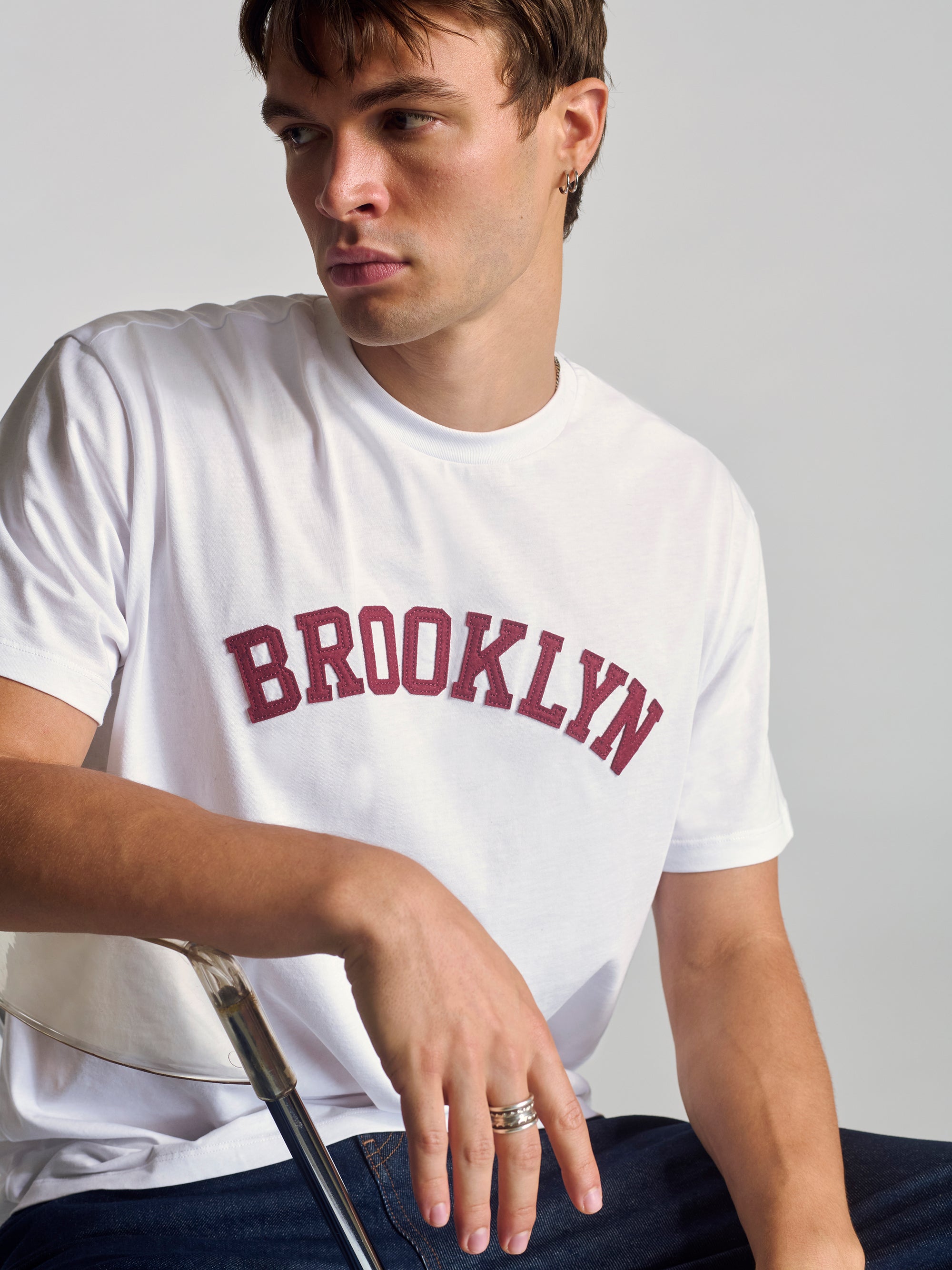 Men's Brooklyn T-Shirt In White - BROOKLYN INDUSTRIES