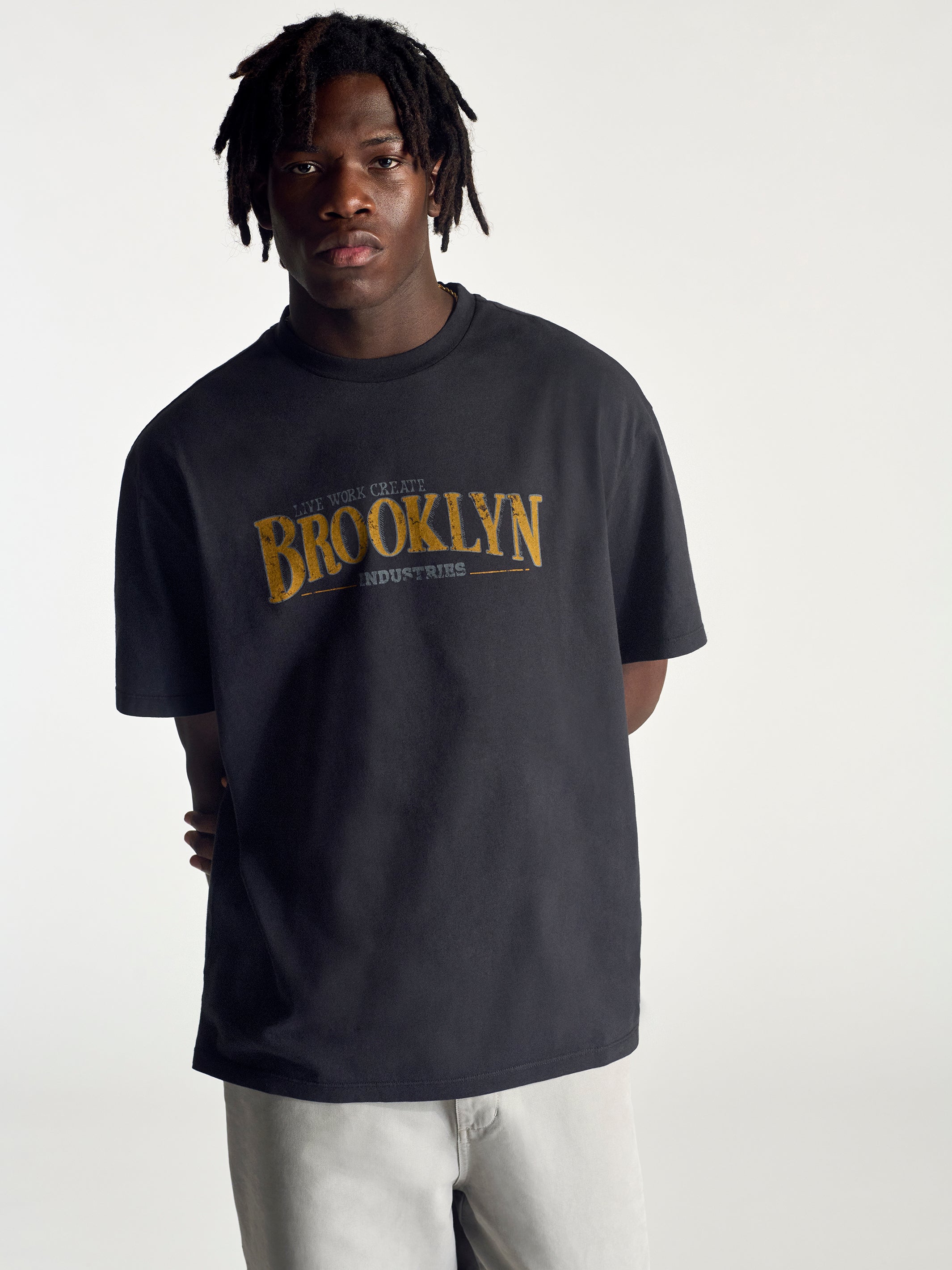 Men's Brooklyn Vintage T-Shirt In Black - BROOKLYN INDUSTRIES