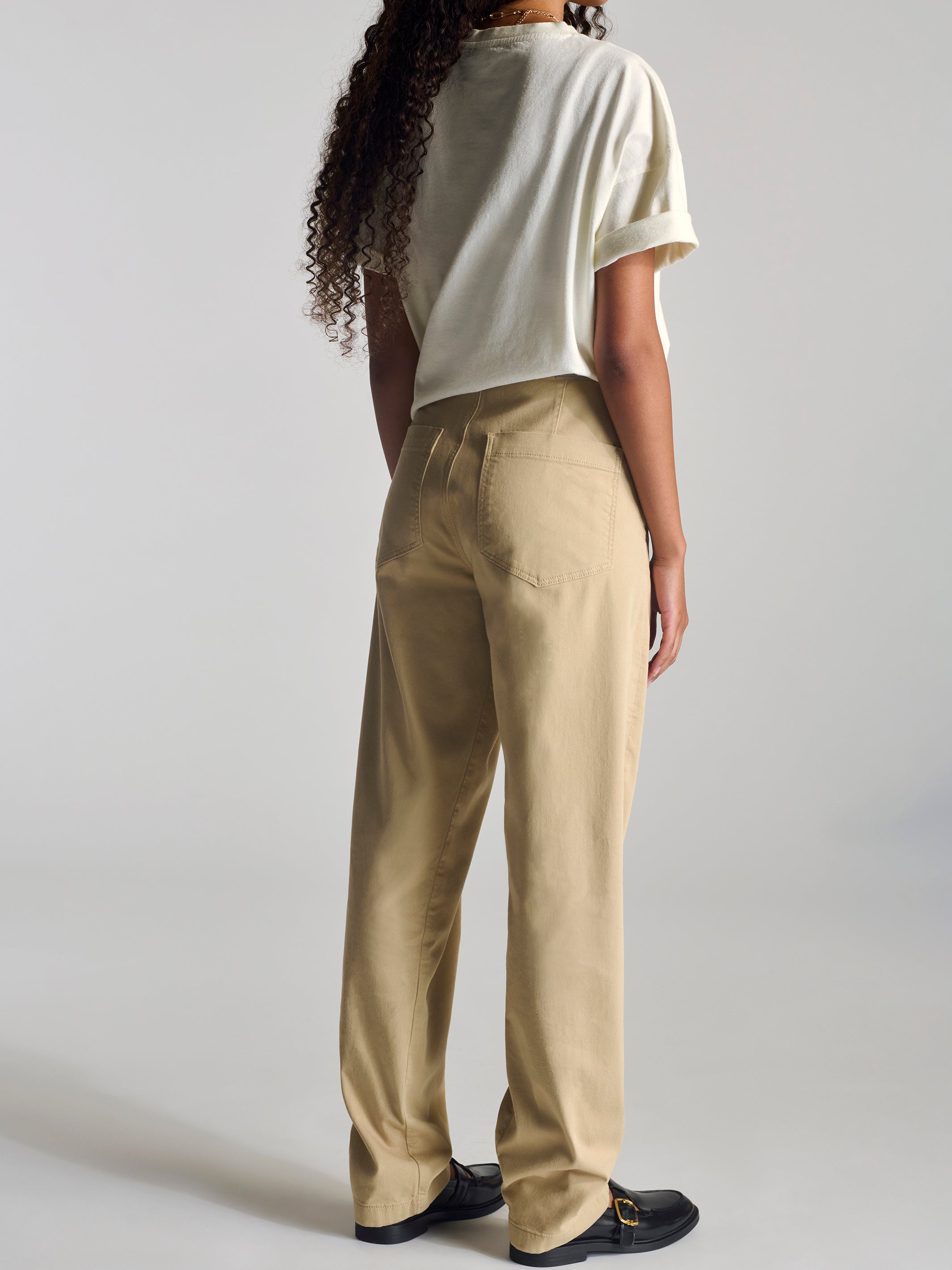 Women's Chino Pant In Brown Twill - BROOKLYN INDUSTRIES