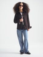 Women's Long Sleeve Corduroy Shirt in Espresso