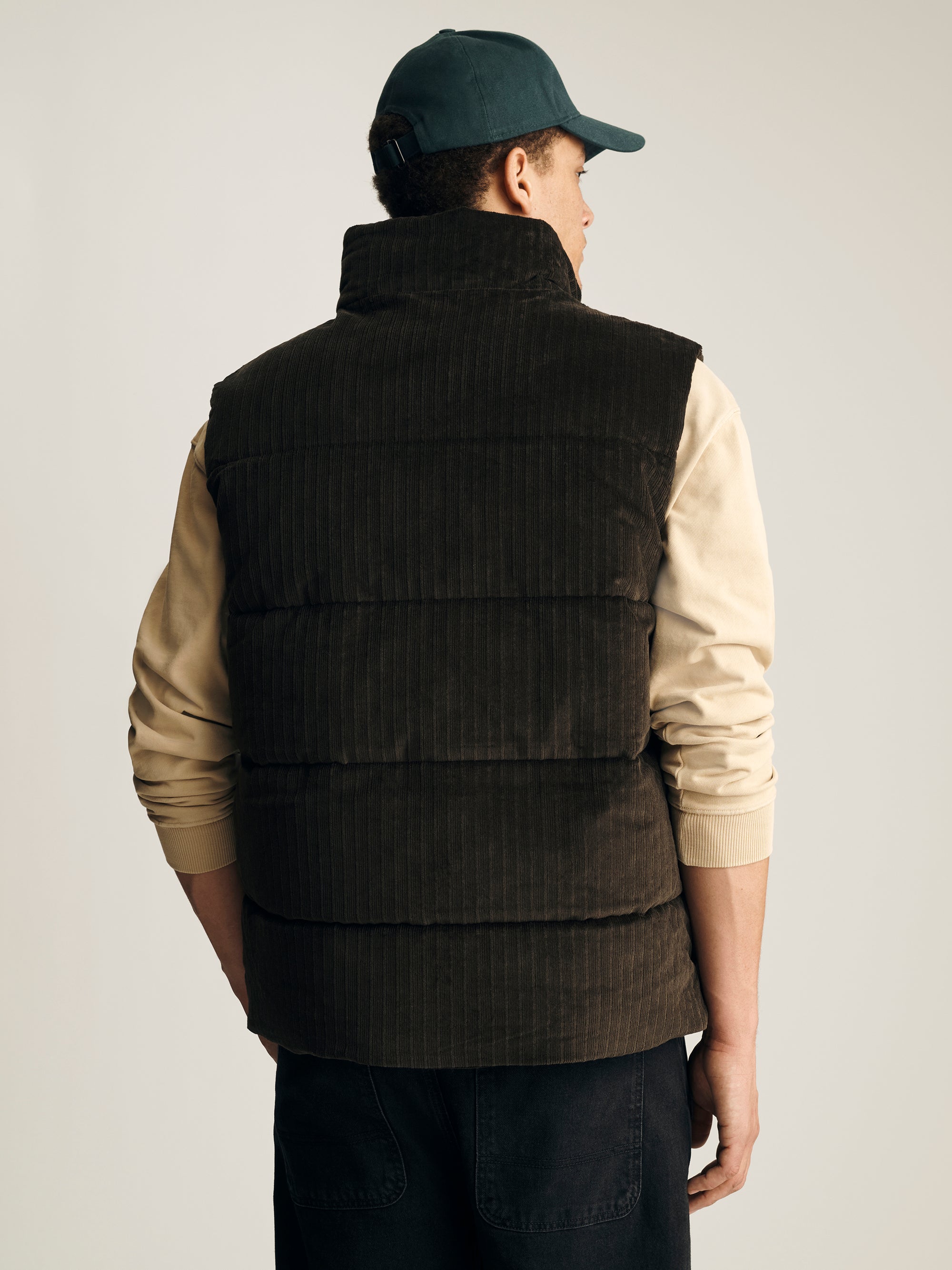 Men's Corduroy Vest in Black Ink - BROOKLYN INDUSTRIES