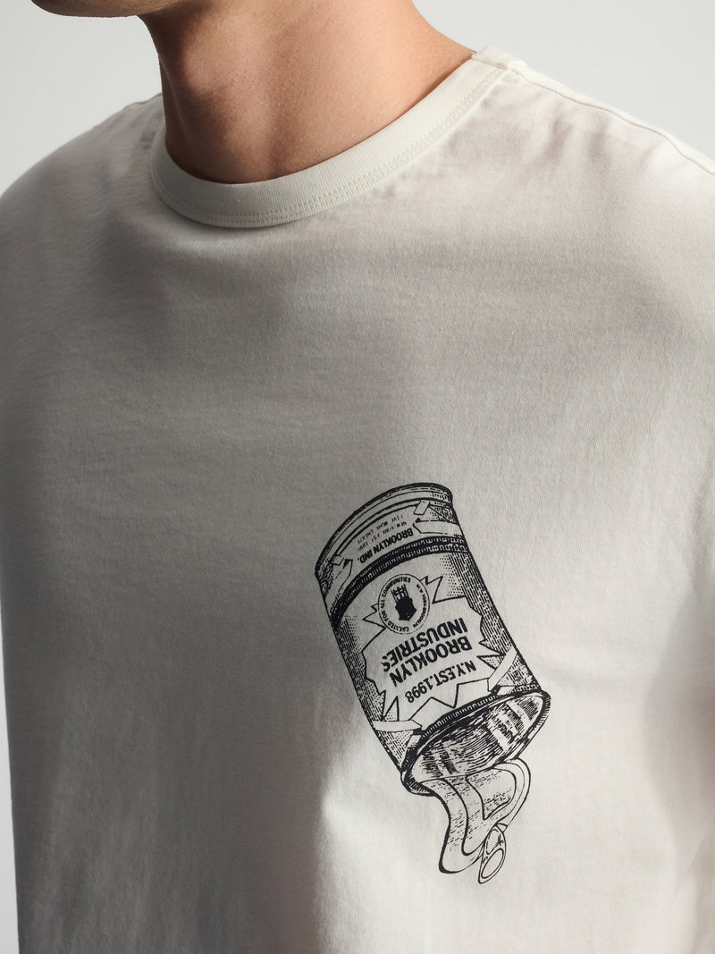 Men's Brooklyn Vintage T-Shirt In Antique White - BROOKLYN INDUSTRIES