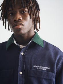 Men's Brooklyn Trucker Jacket in Dark Sapphire - BROOKLYN INDUSTRIES