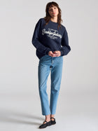 Women's BKI 1998 Crew Neck Sweatshirt In Total Eclipse - BROOKLYN INDUSTRIES