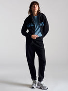 Women's Campus Zip Up Sweatshirt In Black - BROOKLYN INDUSTRIES